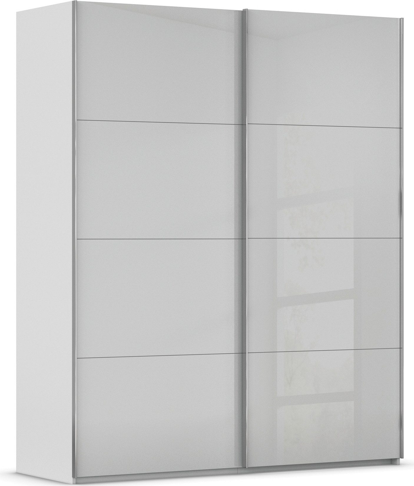 rauch Schuifdeurkast Kledingkast Kast Garderobe Slaapkamerkast SCALE-FYRA edel vierdelige deuren met glas-front veel kleuren made in germany