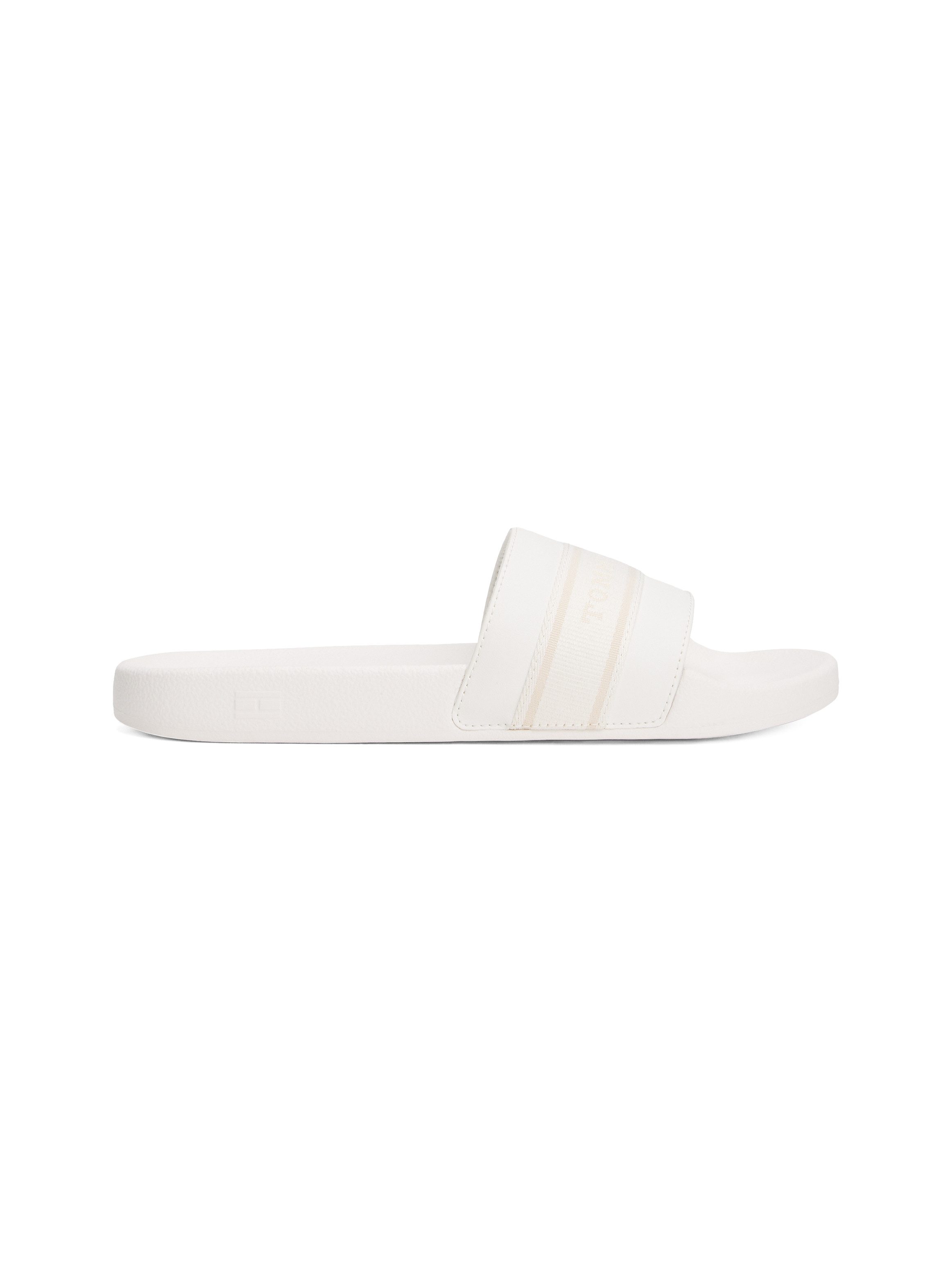 Tommy Hilfiger Slippers HILFIGER POOLSIDE WITH WEBBING , plateau, zomer-mode, comfort-schoen, flats met textielband