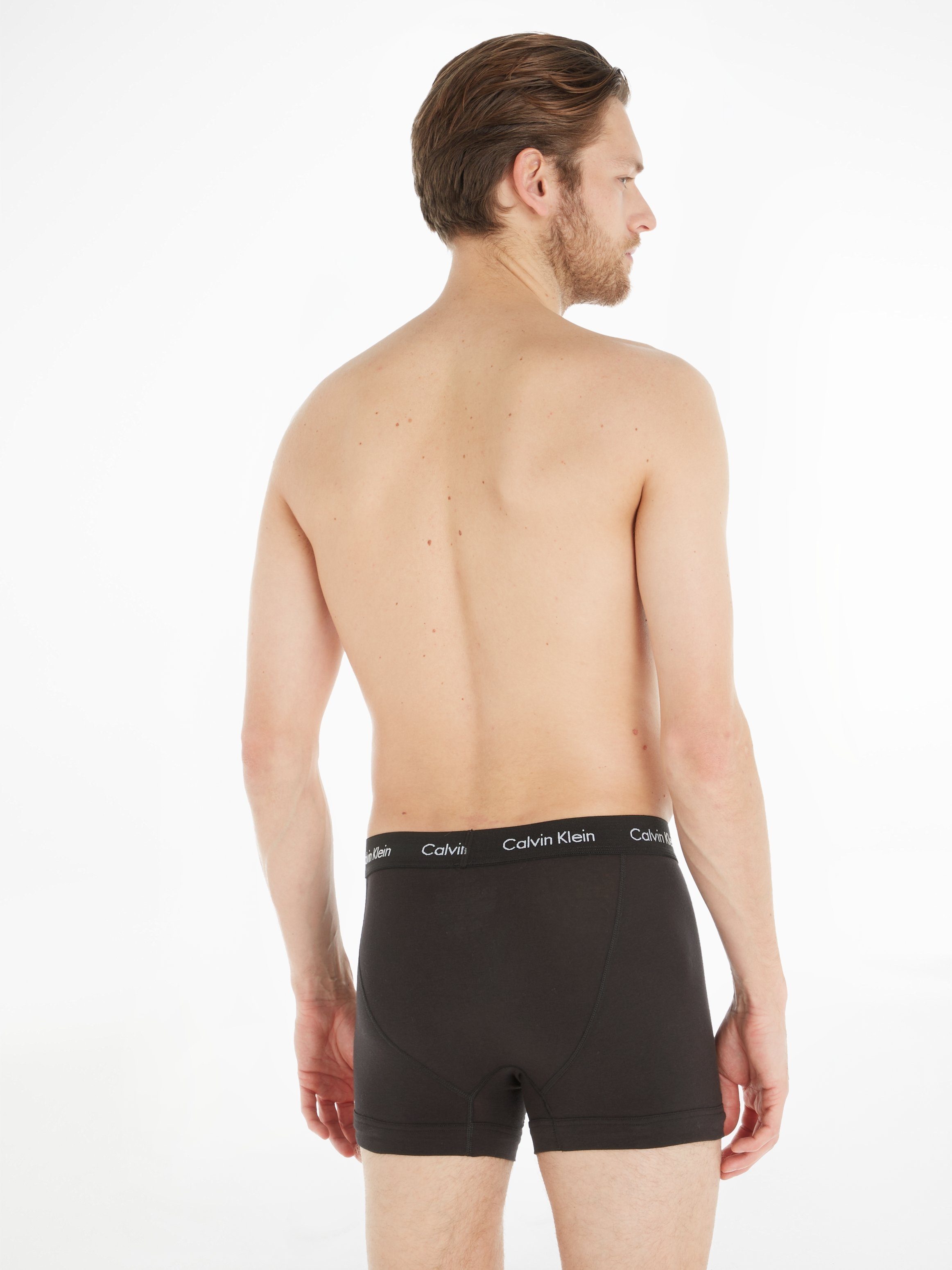 Calvin Klein Trunk CK Trunk 3 PACK in blau tinten met logo-elastische tailleband (3 stuks)