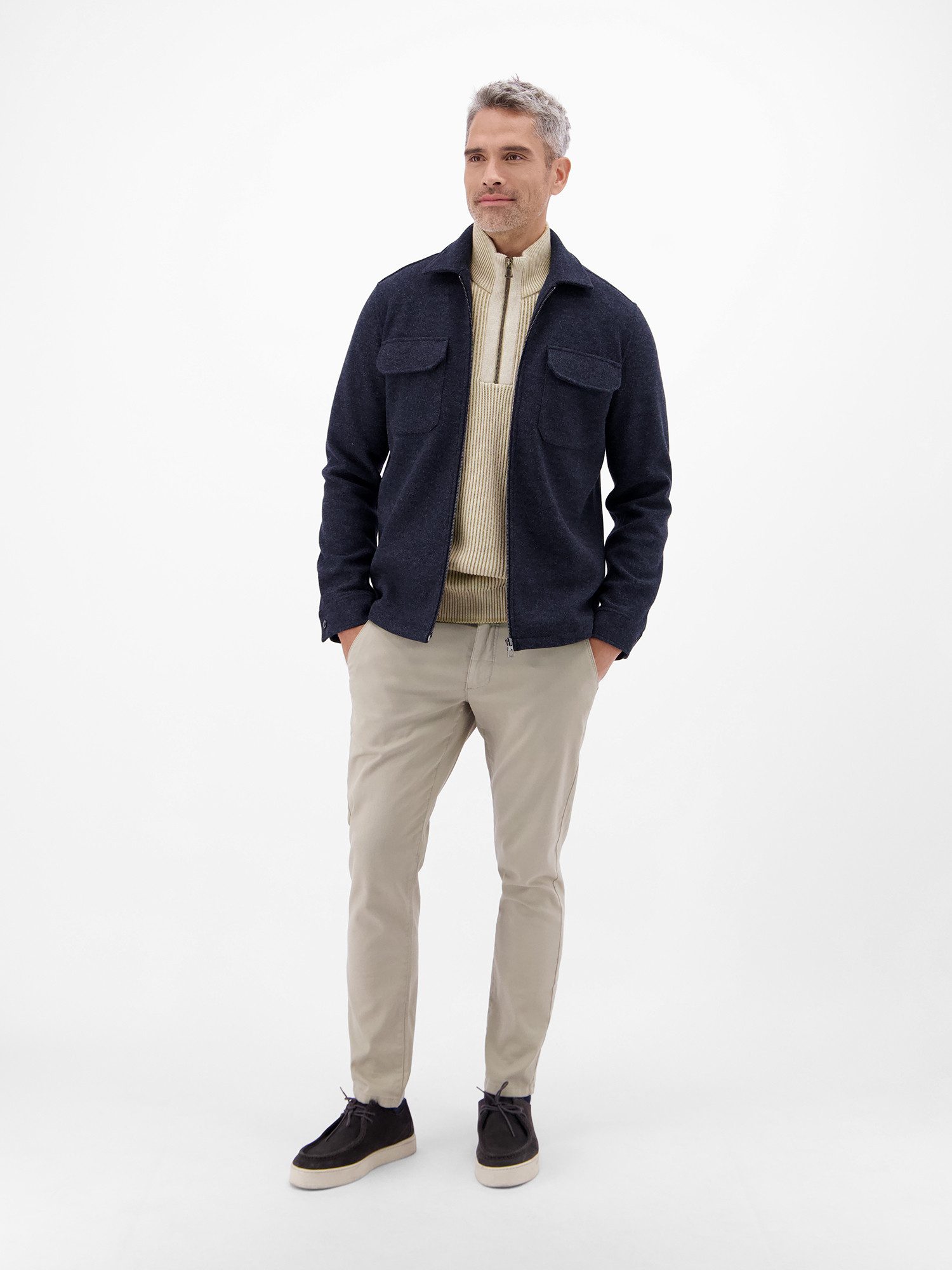 Lerros Gebreide trui LERROS Heren Troyer - casual, modieus en comfortabel