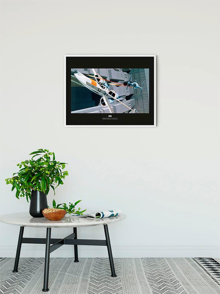 Komar Wanddecoratie Star Wars Classic RMQ X-Wing vs TIE-Fighter Wanddecoratie voor de kinderkamer - zonder lijst (1 stuk)