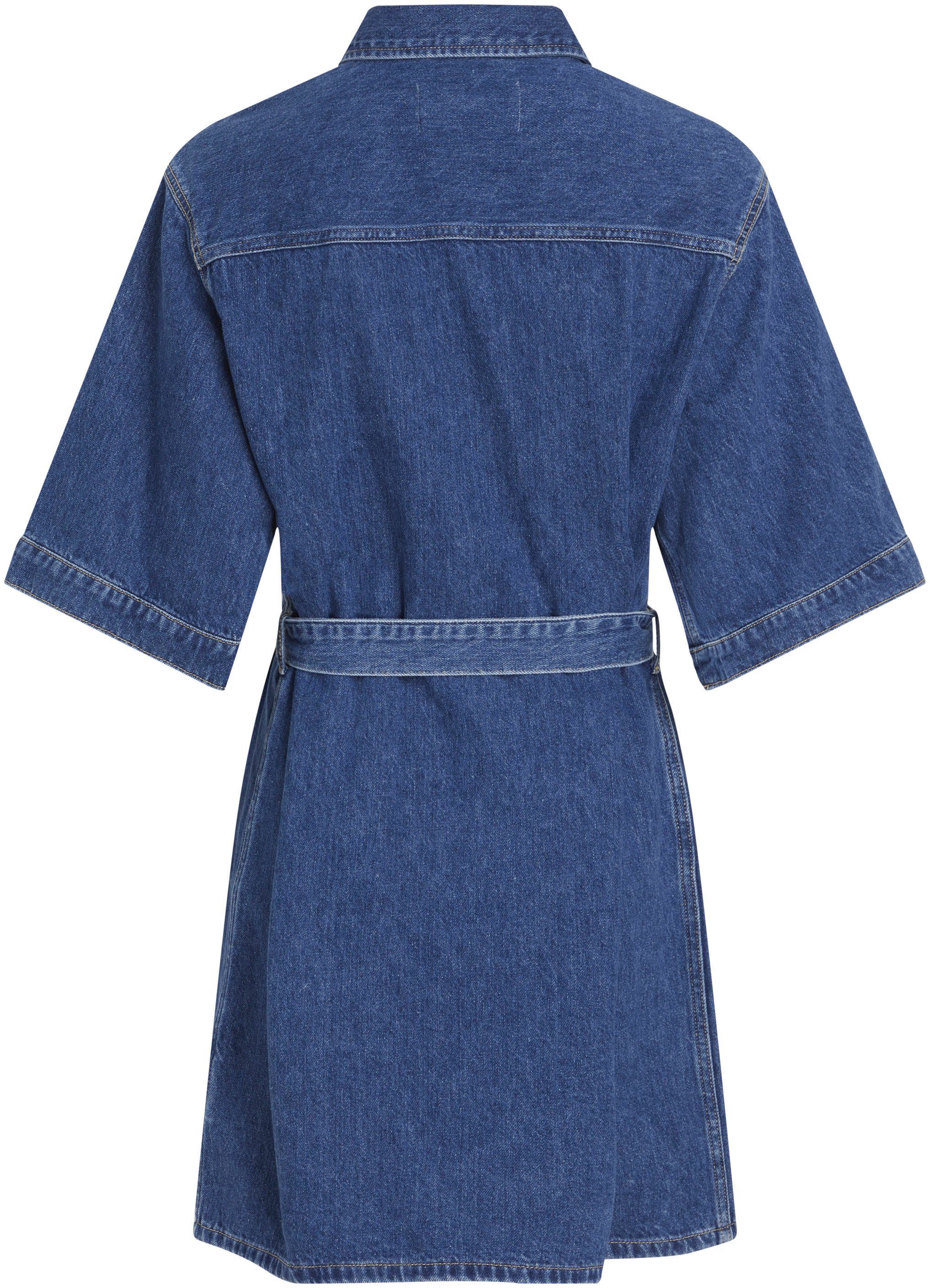 Calvin Klein Jeans jurk BOXY BELTED SHIRT DRESS
