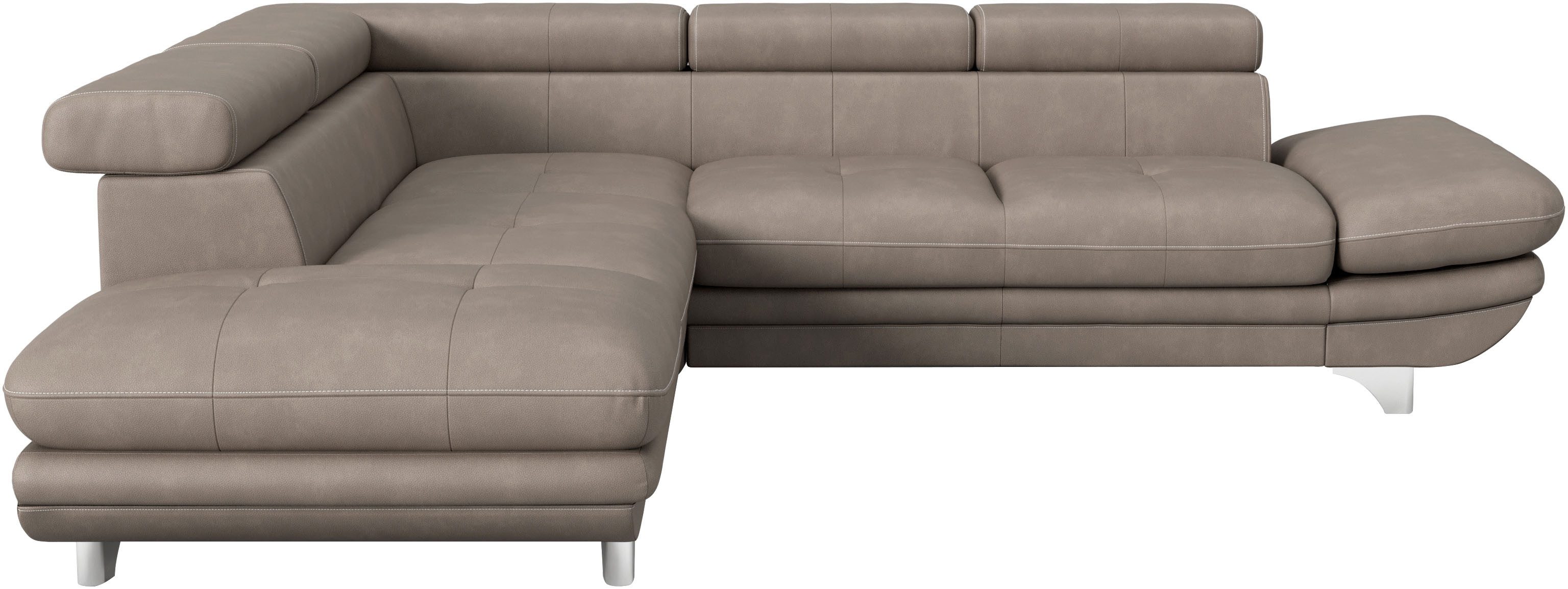 COTTA Hoekbank Enterprise L-vorm met hoofd- en armverstelling, optioneel met bedfunctie