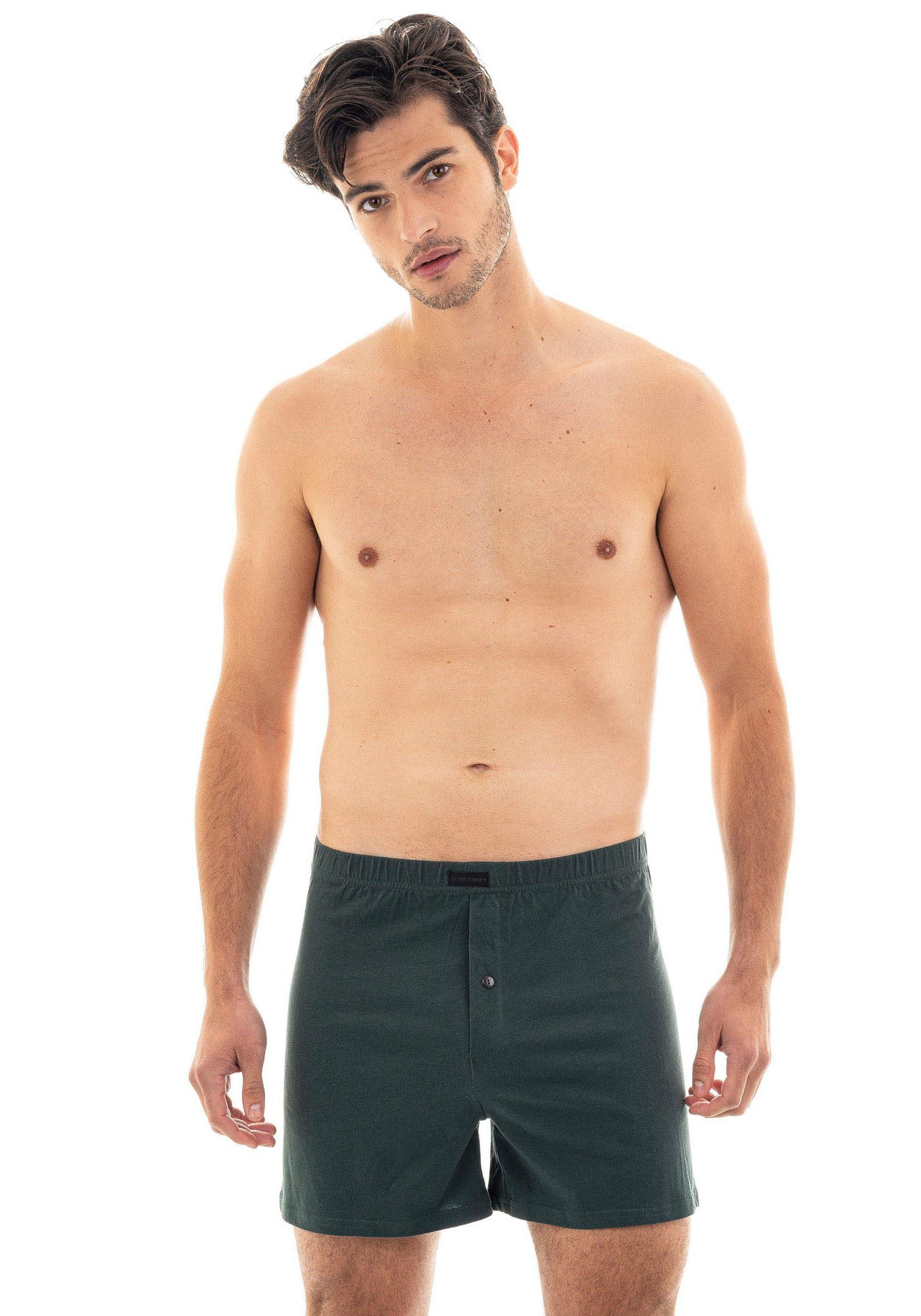 Bruno Banani Wijde boxershort Loose fit met knoopsluiting (2 stuks Set van 2)