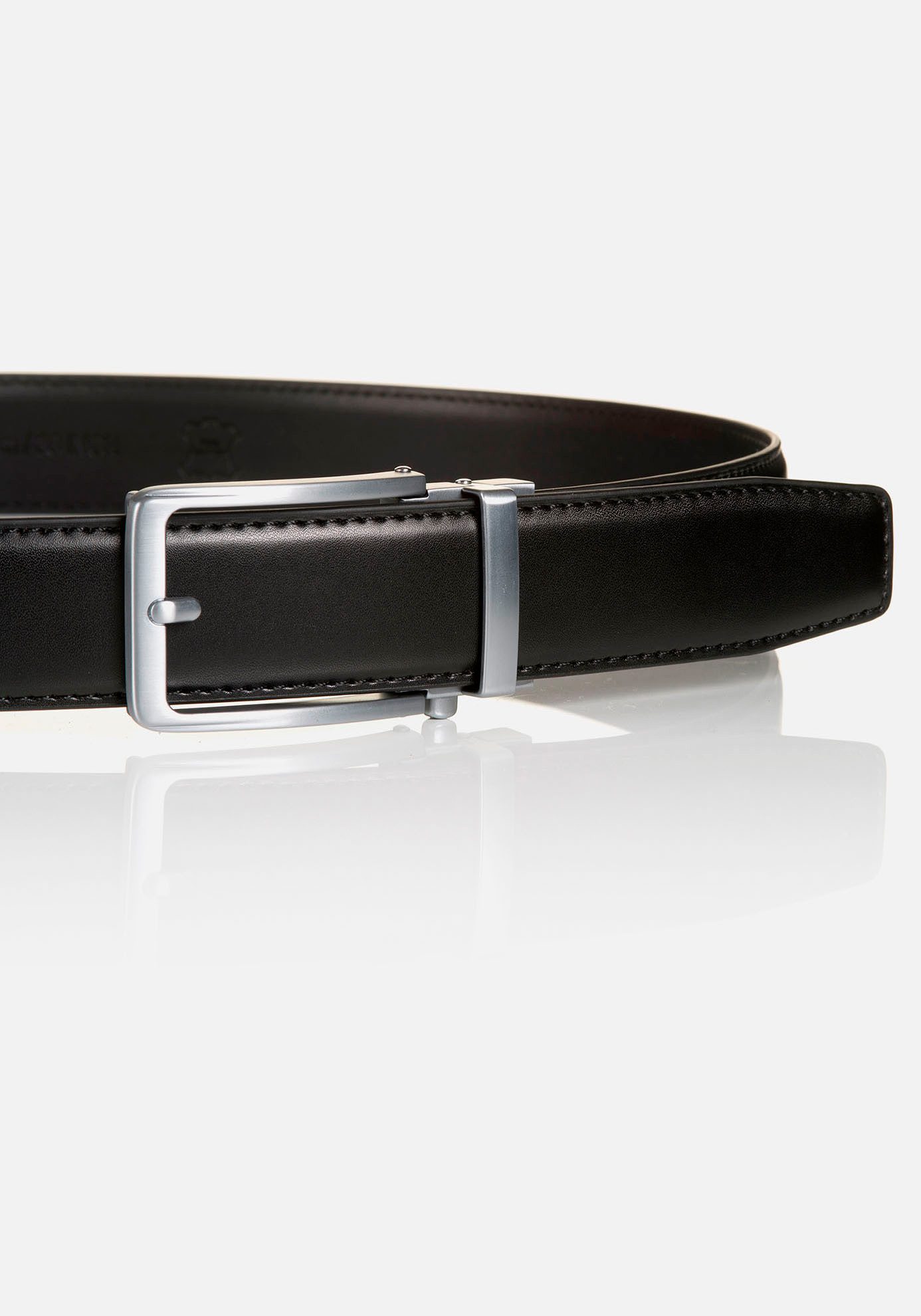 MONTI Leren riem 3,5 cm breed, klassiek-business, automatische sluiting - past altijd