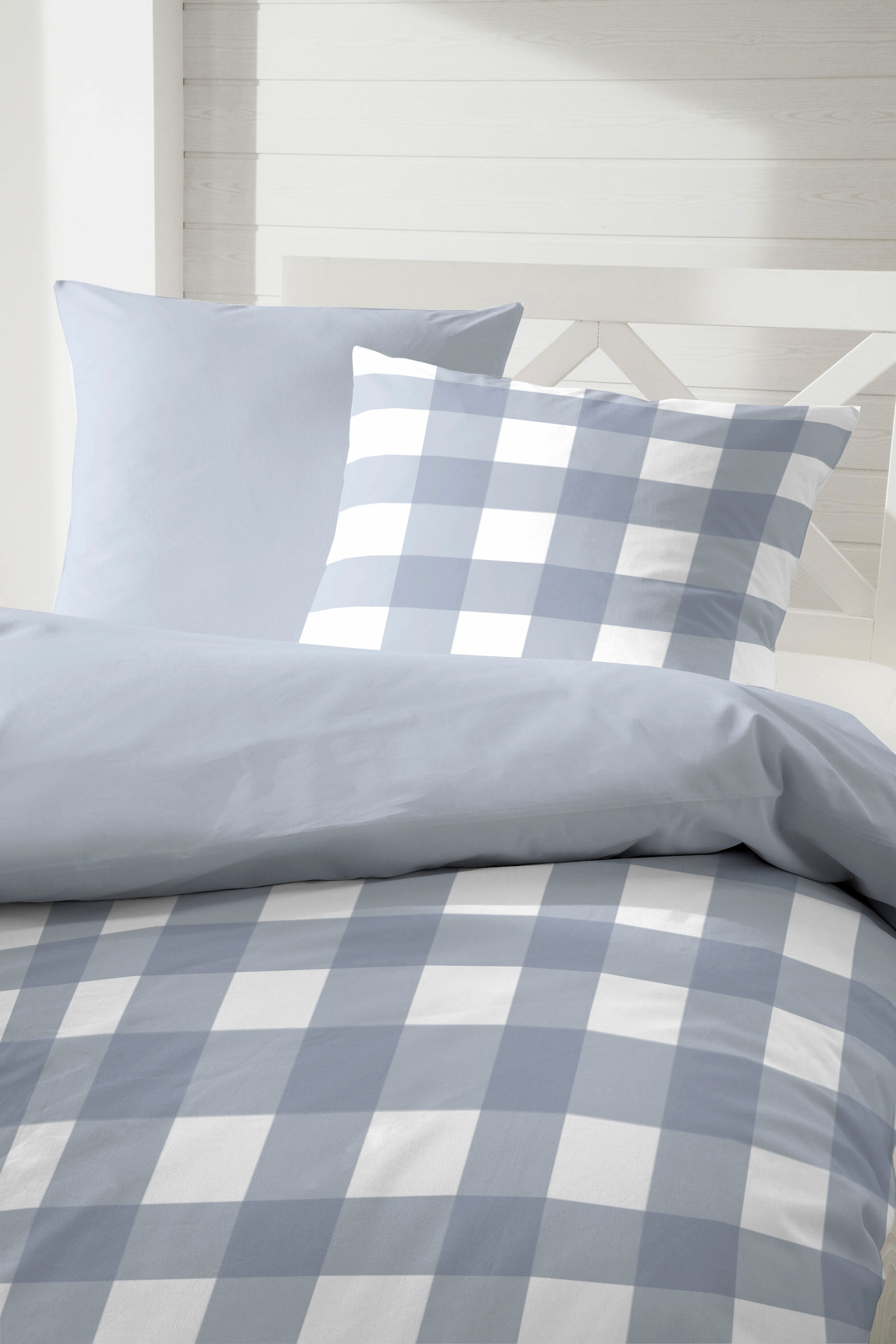 Primera Overtrekset Basic Perkal in modern ruitdesign