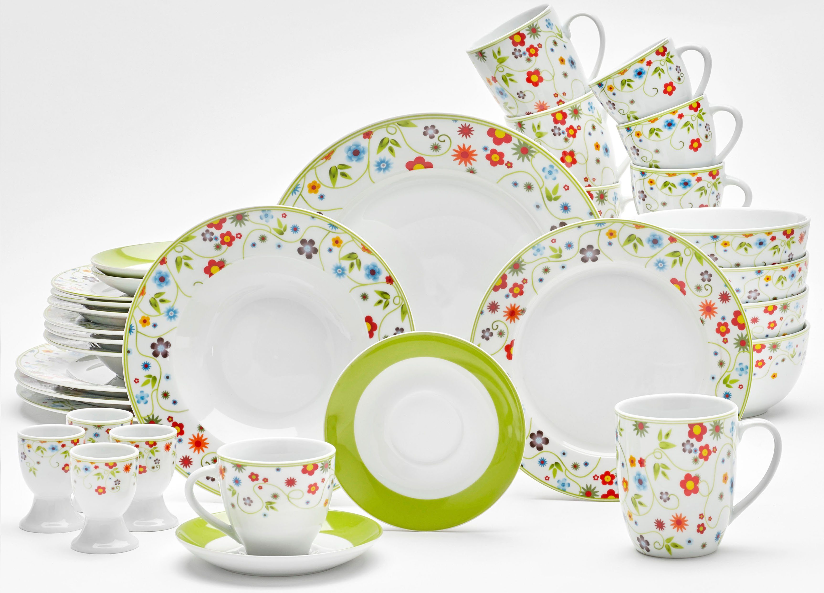 van Well Beker Vario Flower vaatwasmachine- en magnetronbestendig(set, 6-delig)
