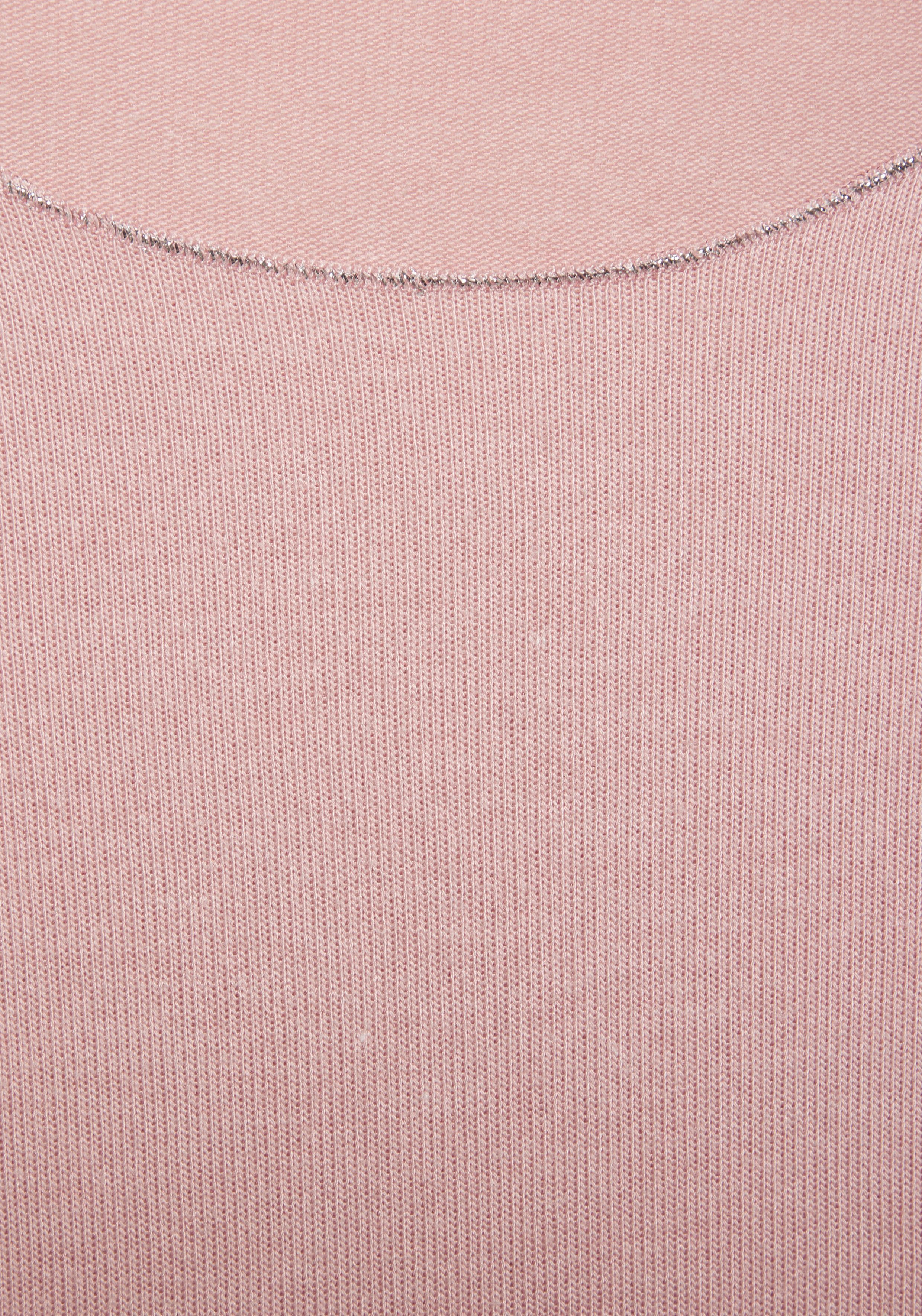 Lascana Shirt met ronde hals Met fijne glinsterende afwerking