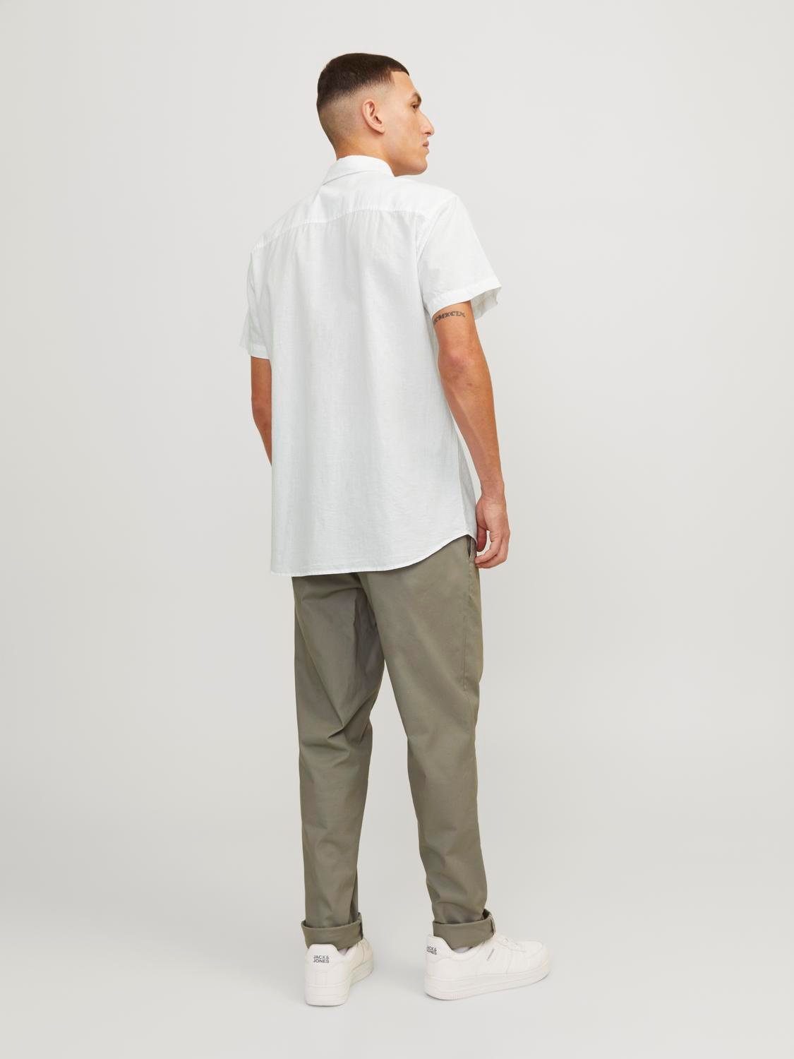 Jack & Jones Overhemd met korte mouwen JJESUMMER LINEN BLEND SHIRT SS SN
