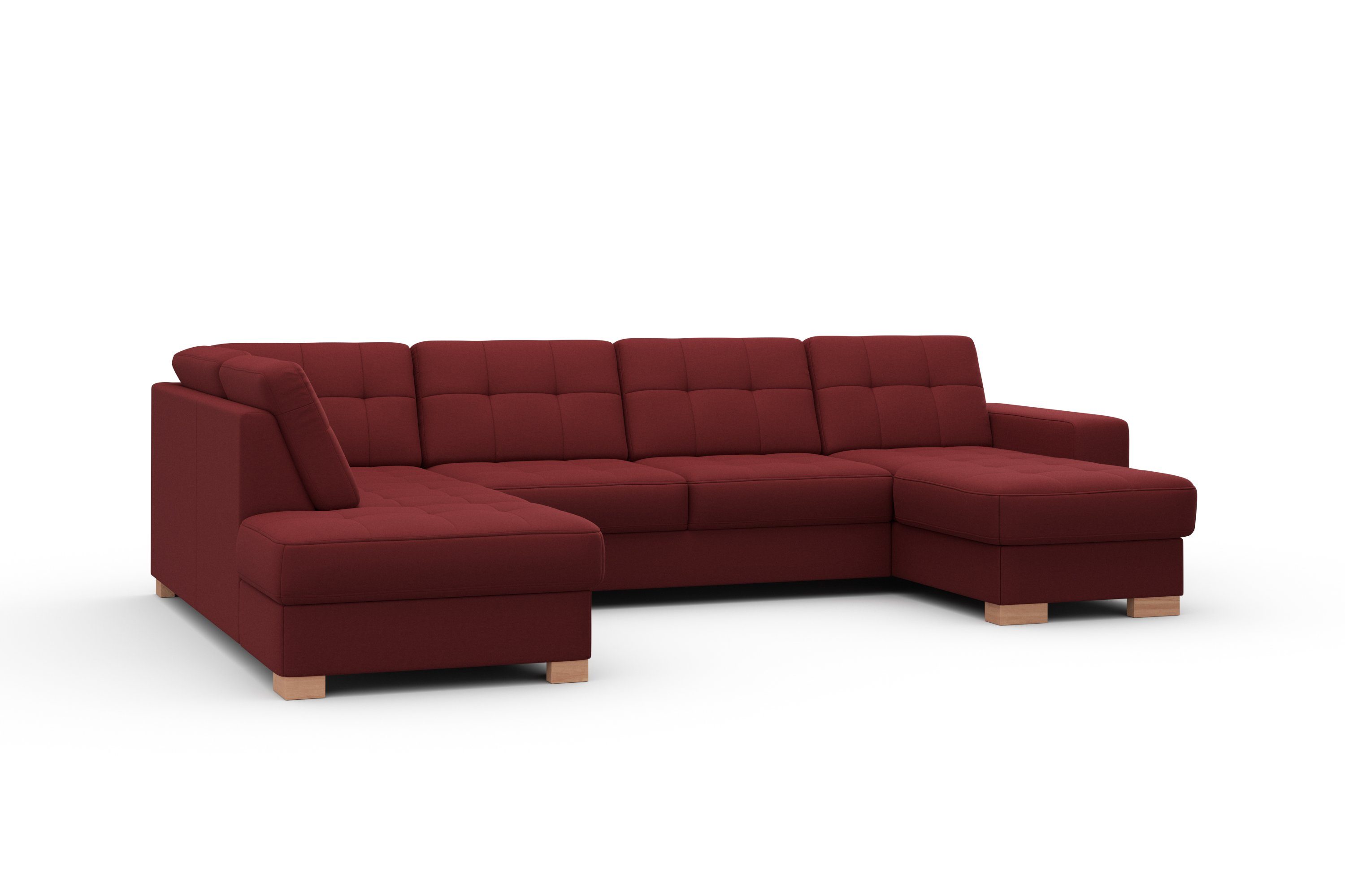 sit&more Zithoek Quincy U-vorm naar keuze met slaapfunctie en bedkist
