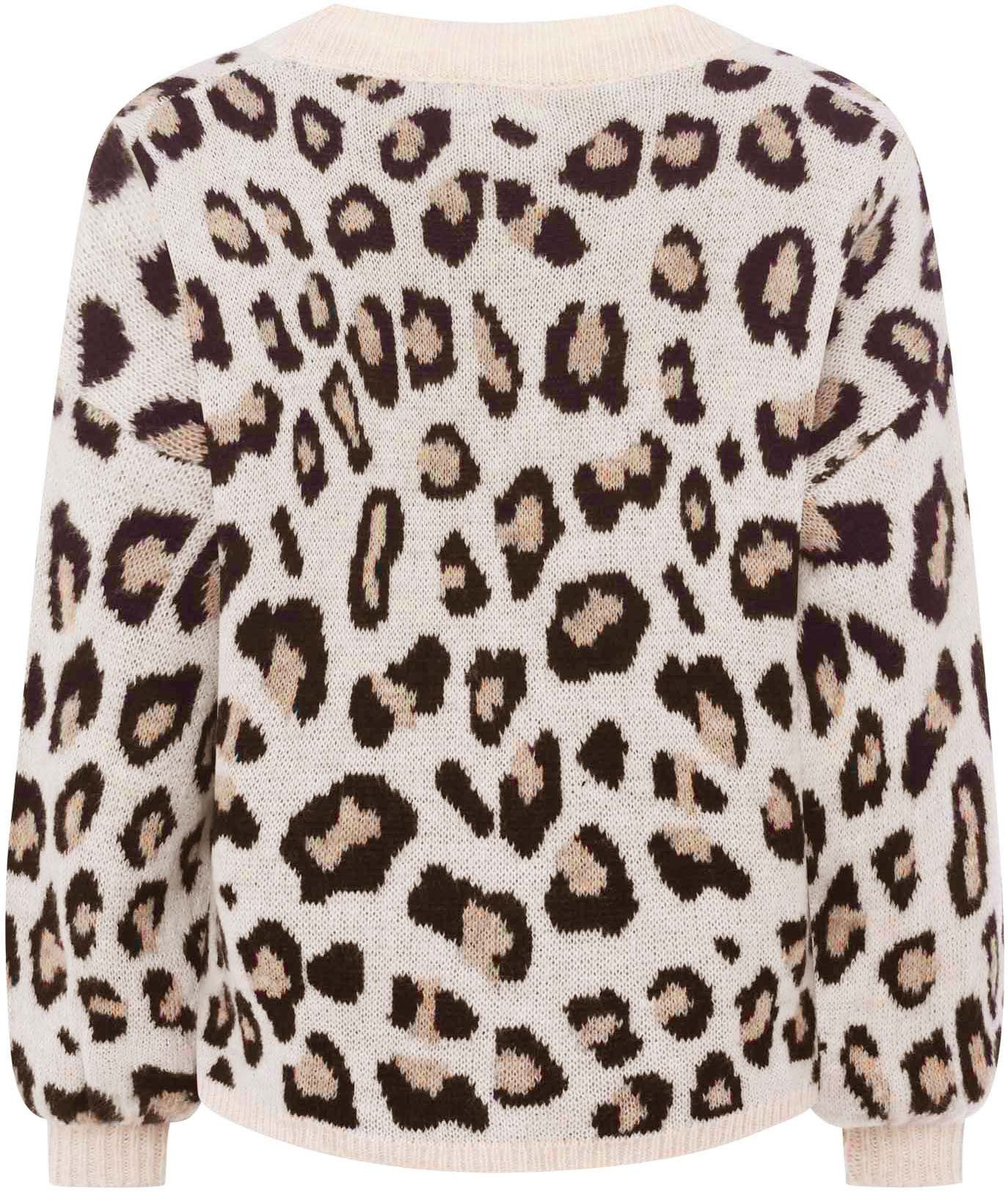 Zwillingsherz Vest Big Leo met knopen en opvallend leo-patroon, one size