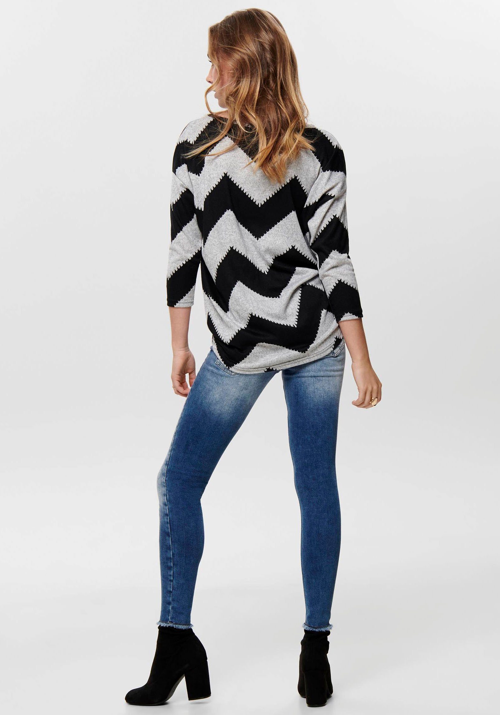 Only Shirt met 3/4 mouwen ONLELCOS 4/5 AOP TOP JRS