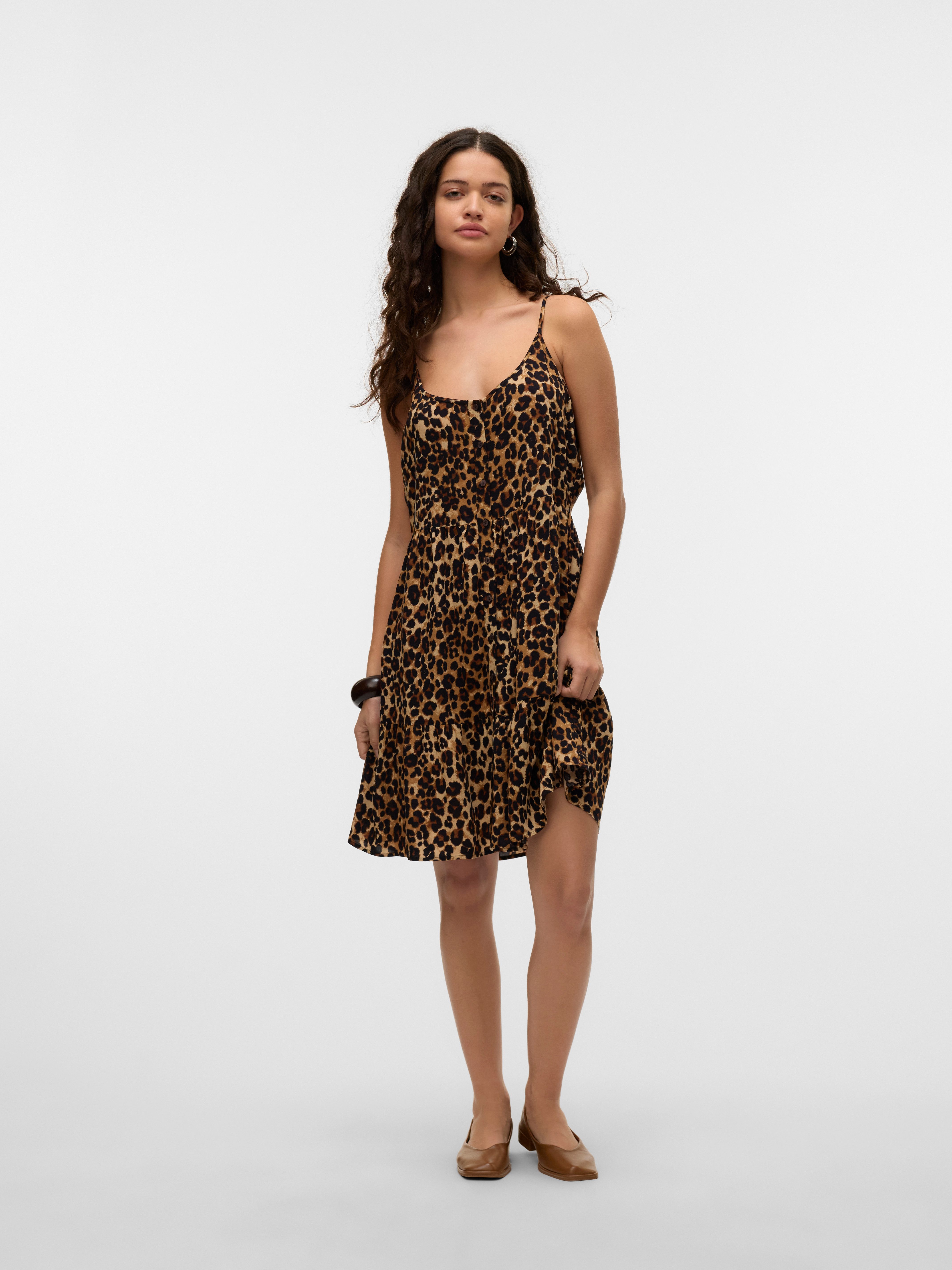 Vero Moda Jurk met bandjes VMBUMPY SHORT SINGLET DRESS WVN GA NOOS