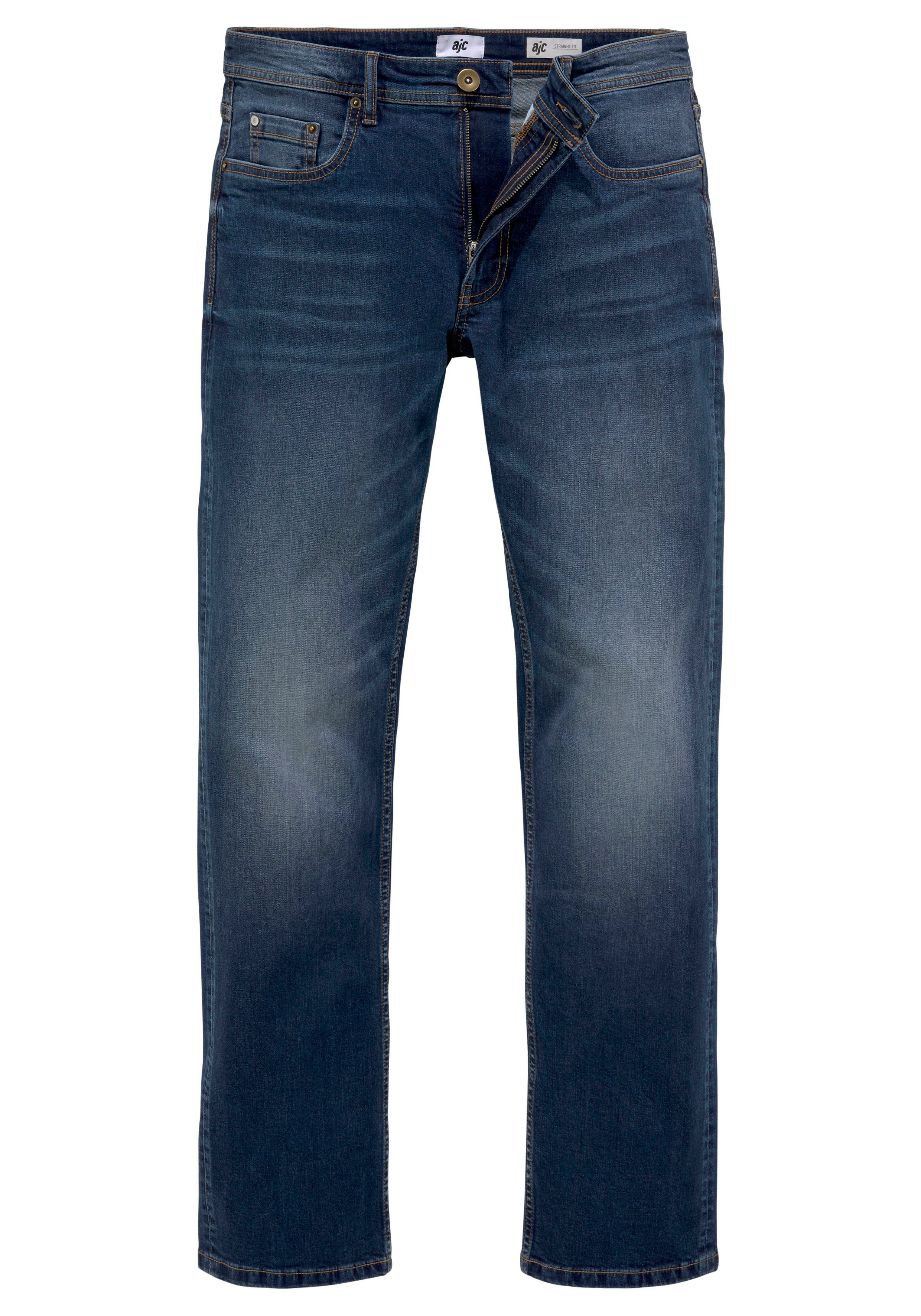 AJC Straight jeans rechtes gesneden, used-look-wassing, lage taille