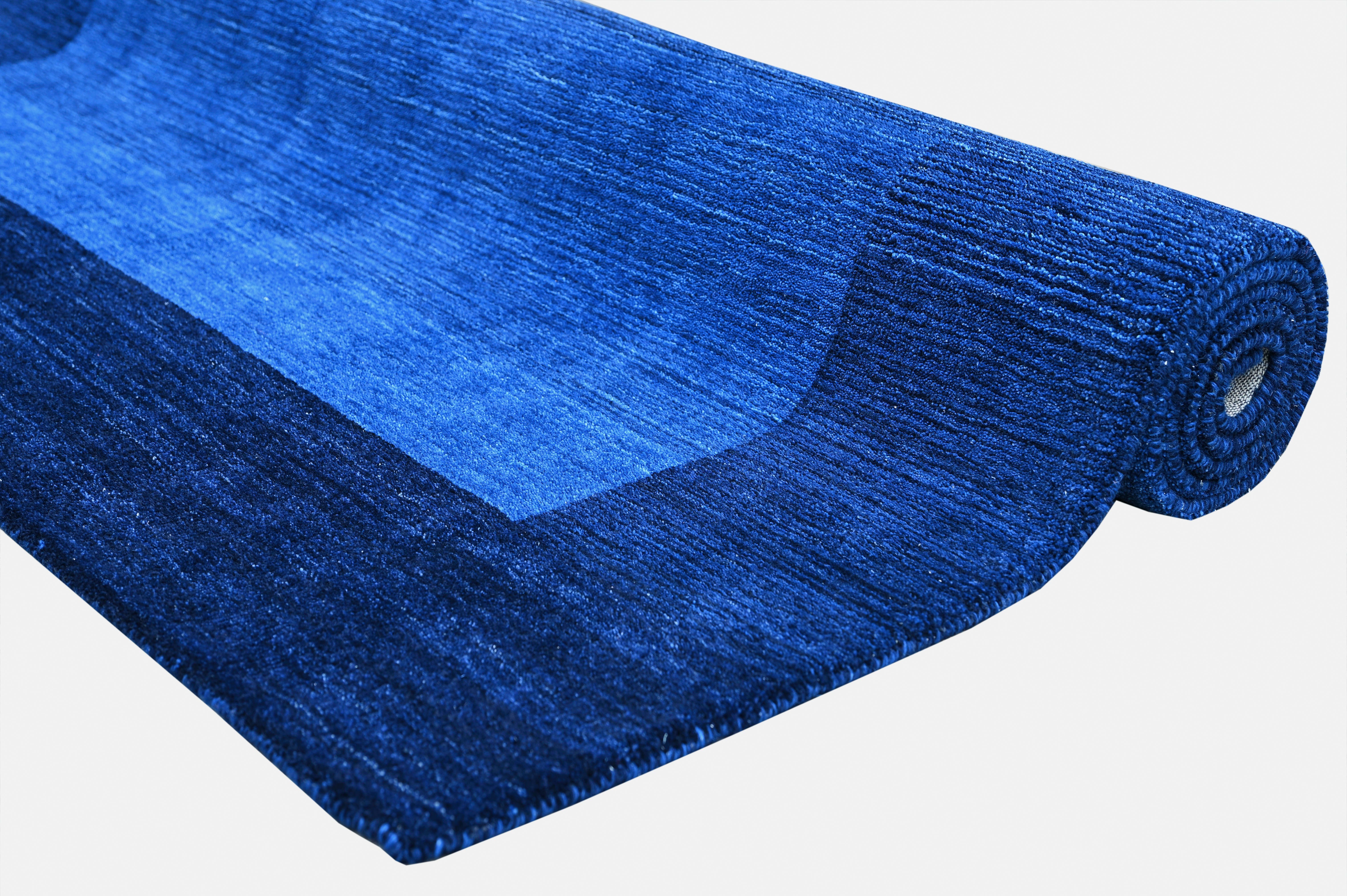 THEKO Wollen kleed Gabbeh super, Handgeweven vloerkleed, randdessin, zuivere wol, met de hand geweven