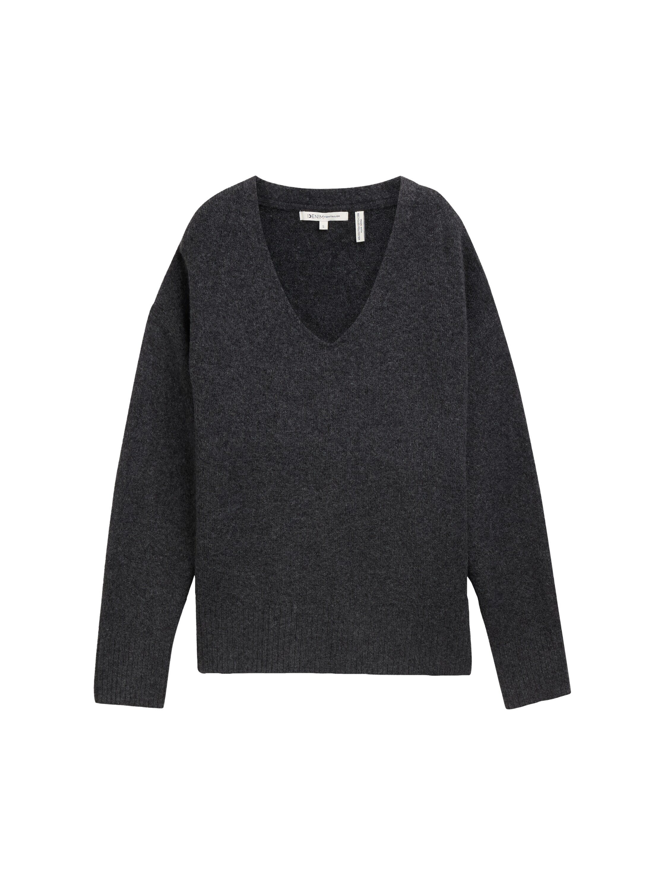 Tom Tailor Denim Gebreide trui met v-hals