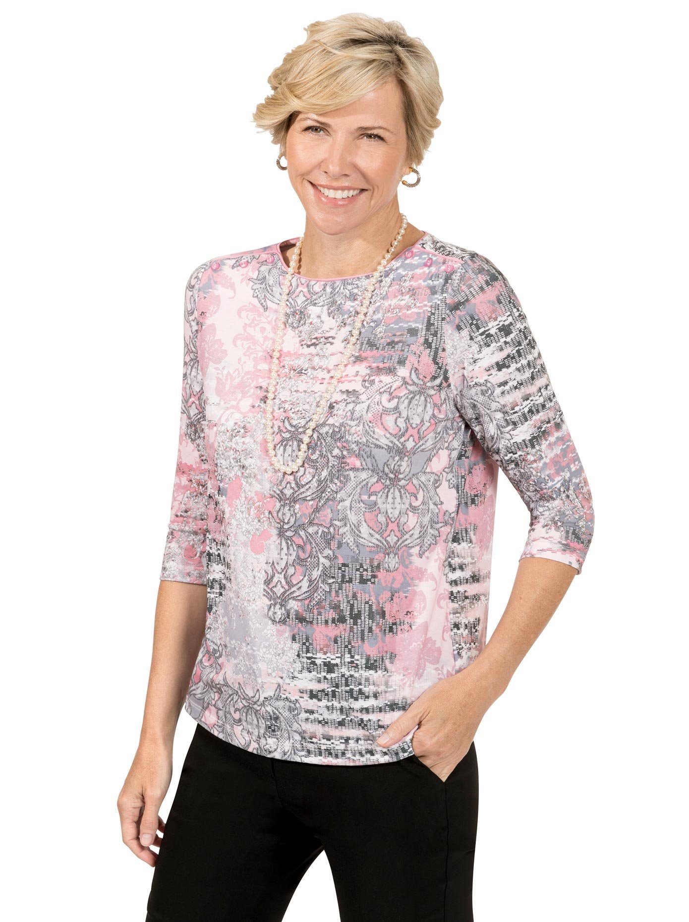 Classic Shirt met 3/4-mouwen Shirt (1-delig)