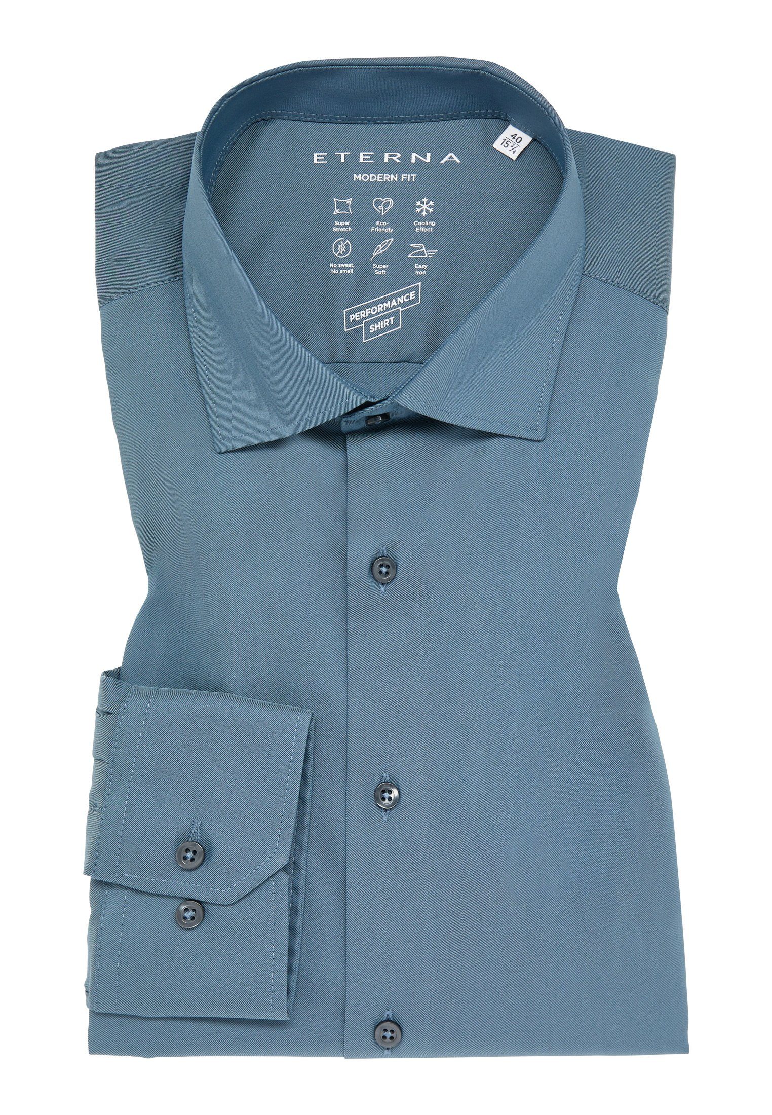 Eterna Overhemd met lange mouwen MODERN FIT EASY IRON (gemakkelijk te strijken)