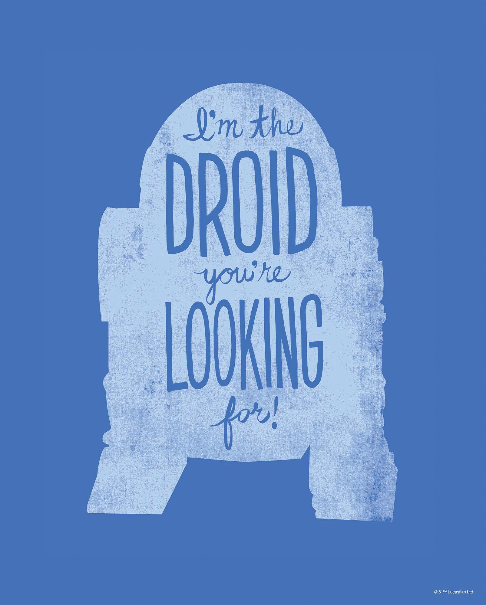 Komar Artprint Star Wars Silhouette Quotes R2D2