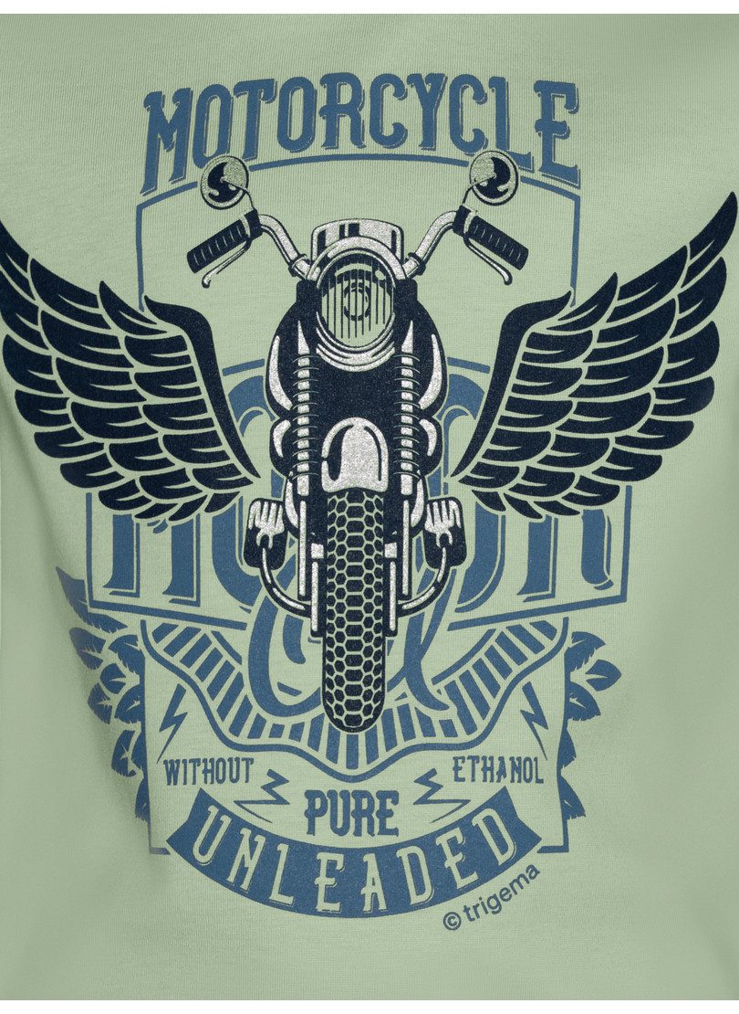 Trigema T-shirt TRIGEMA T-shirt met grote motorfiets-printmotief (1-delig)