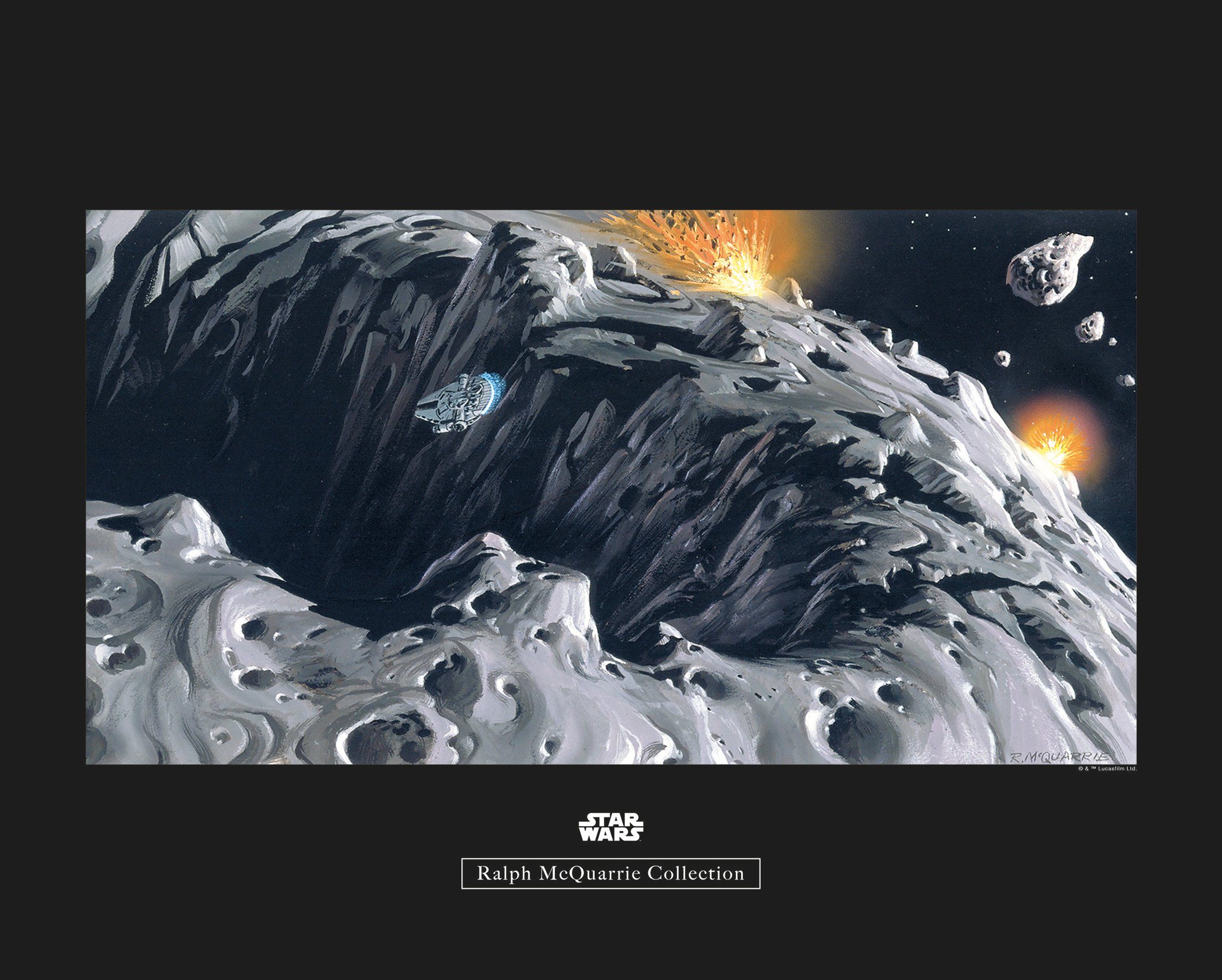 Komar wanddecoratie Star Wars Classic RMQ Asteroid, zonder lijst