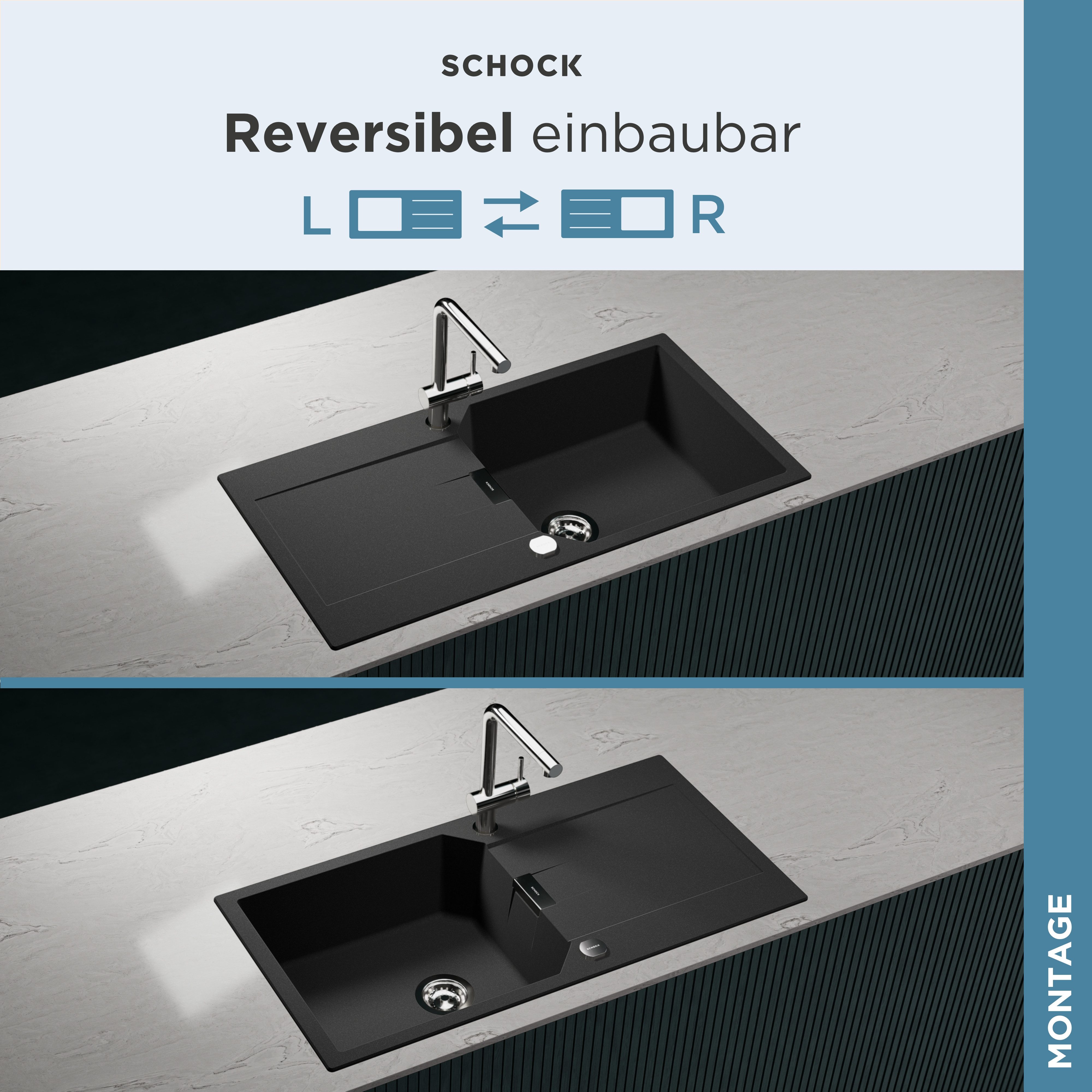 Schock Granieten spoelbak Manhattan D-100L