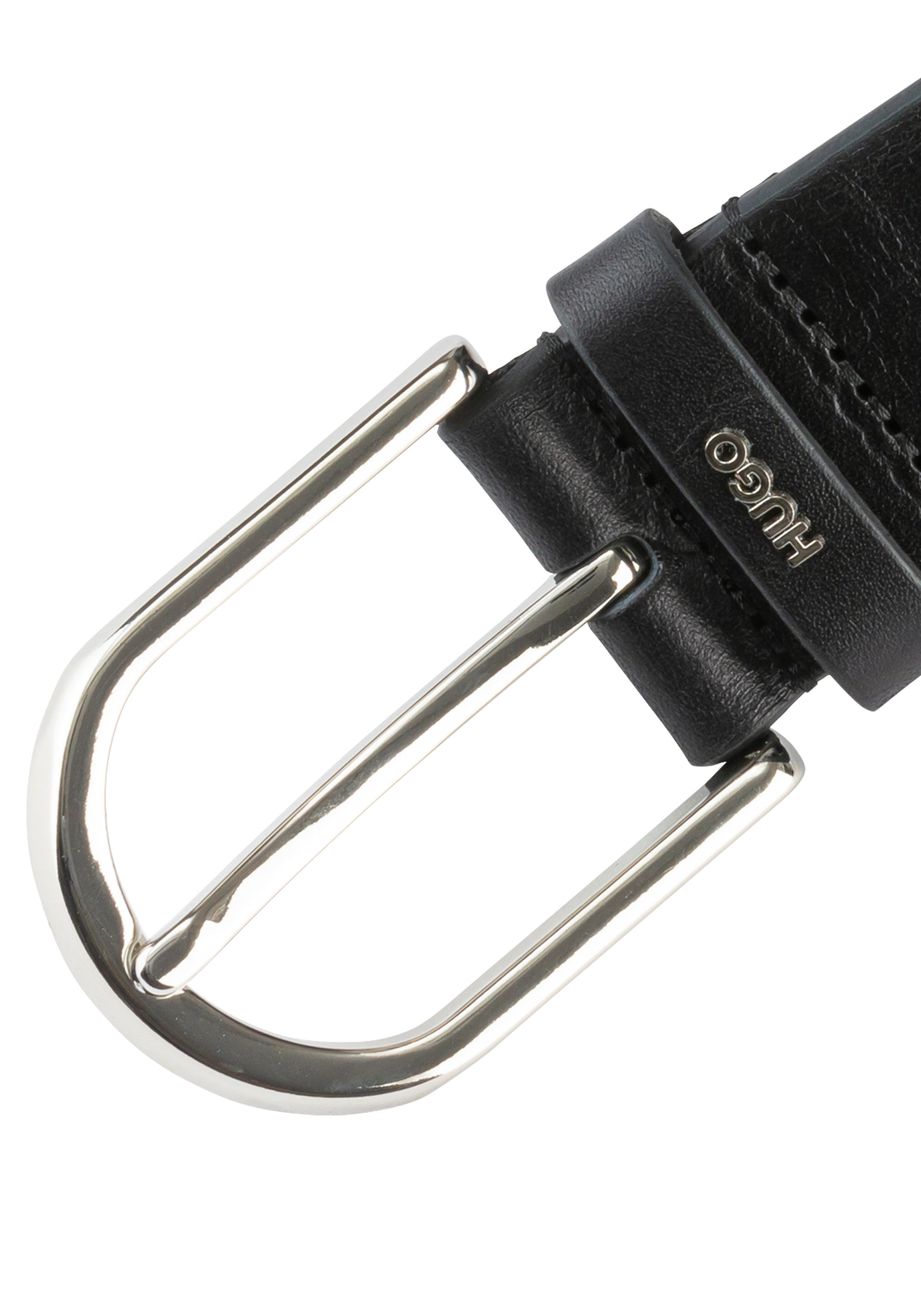 HUGO Leren riem Zoey-S_Sz35 Ovale sluiting, merklogo van metaal