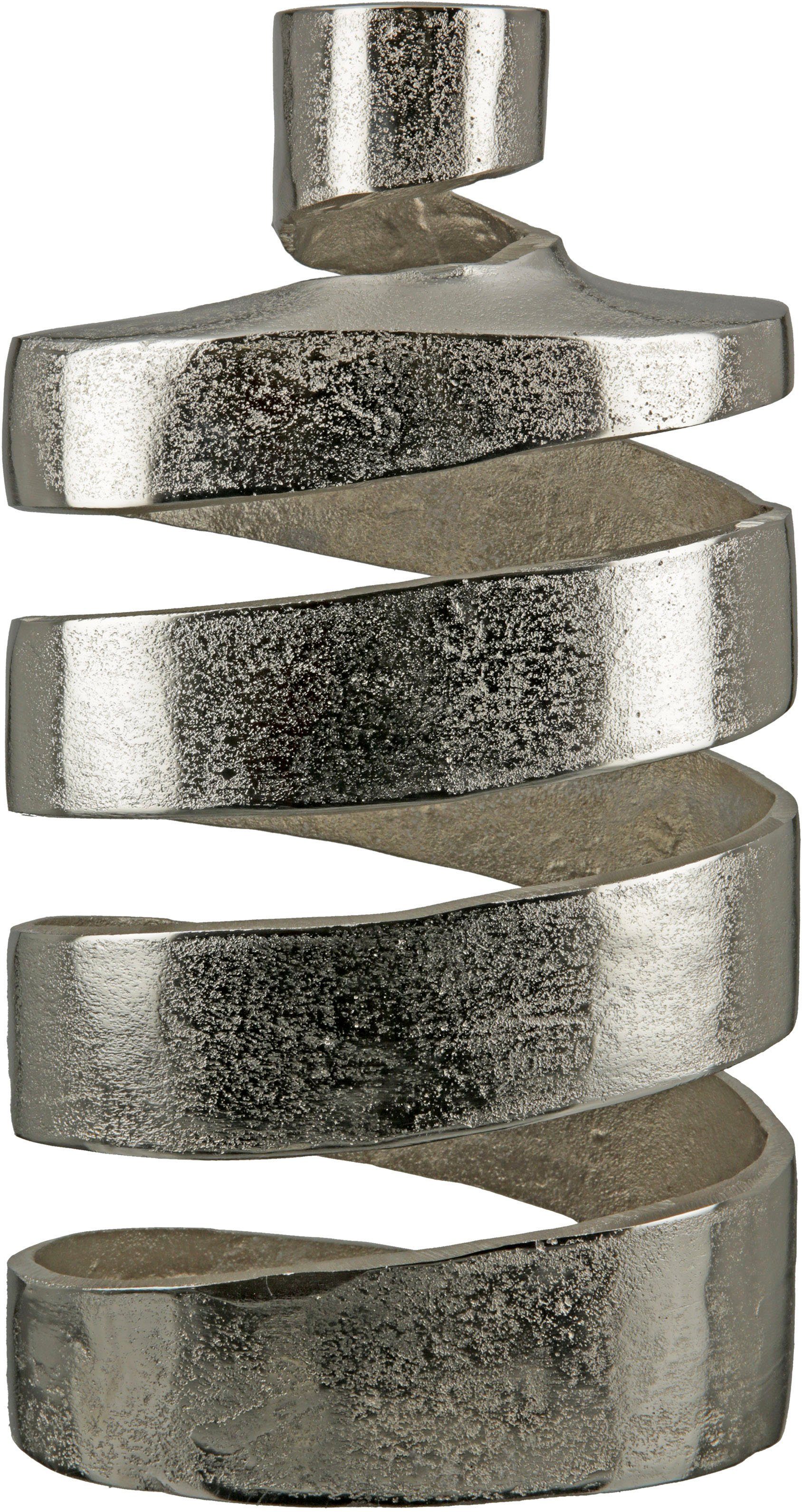 GILDE Siervaas TWISTER van aluminium, hoogte ca. 35 cm vazen & bloempotten
