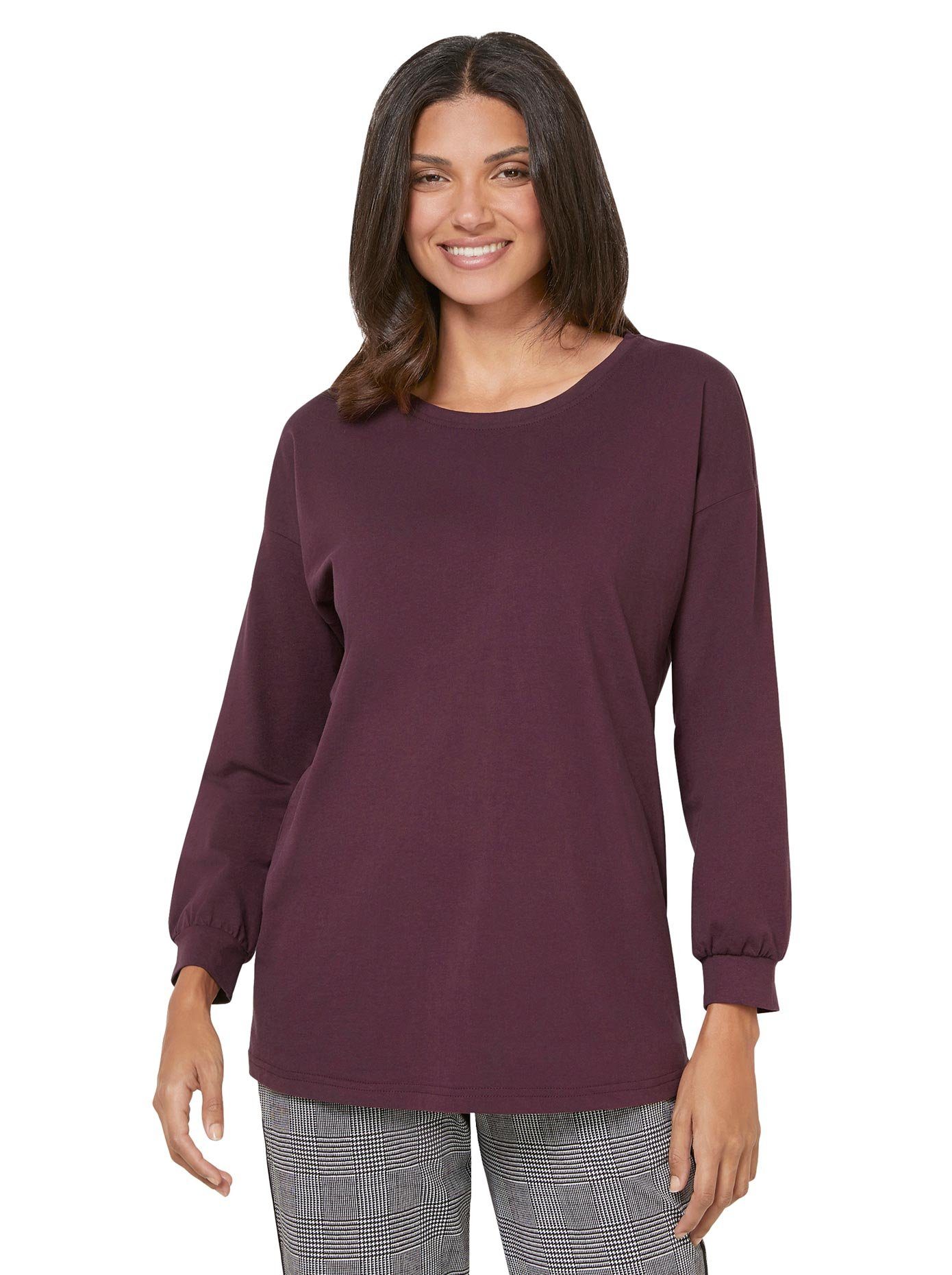 Shirt met ronde hals Vrijetijdsshirt (1-delig)