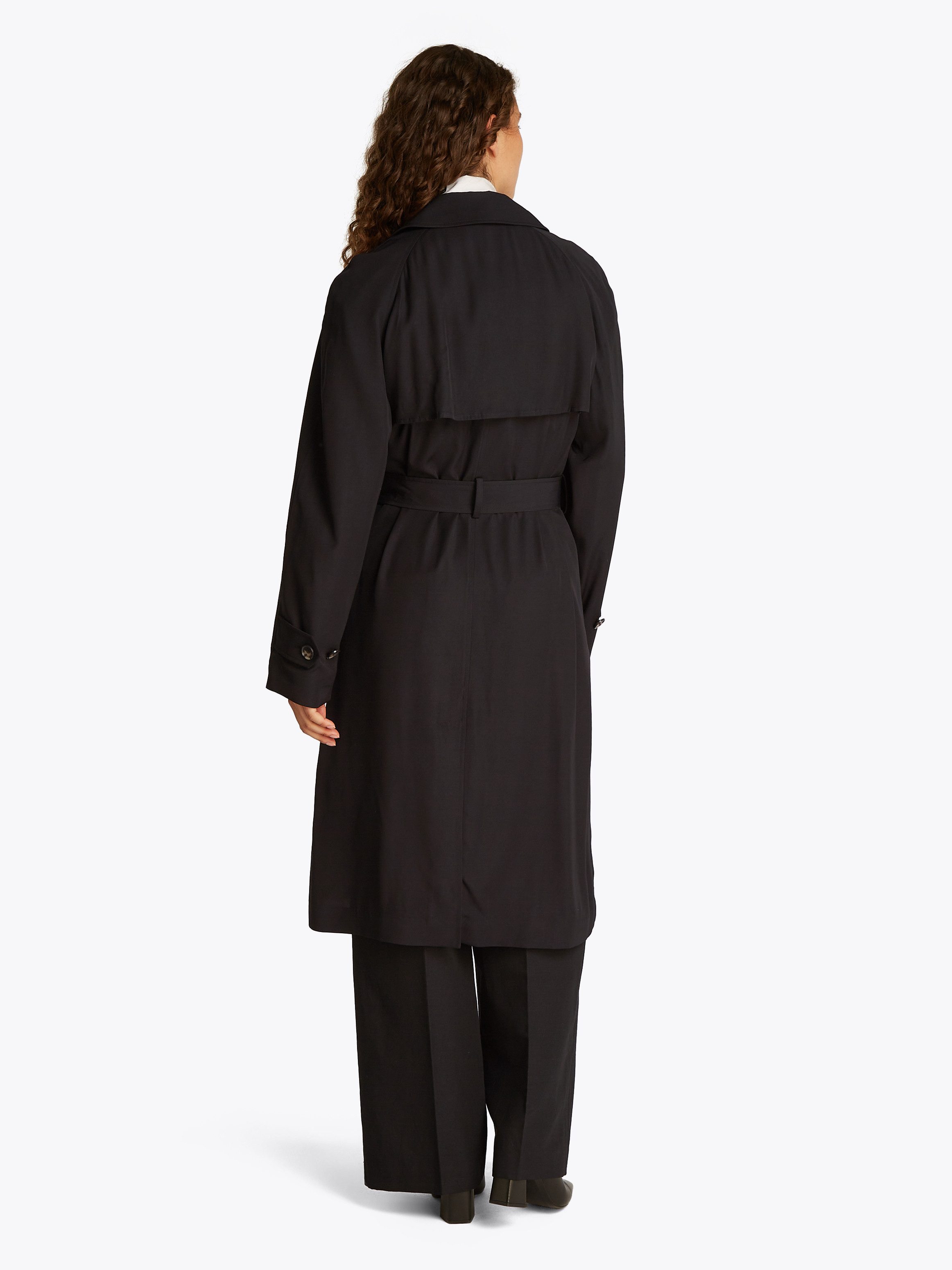 Tommy Hilfiger Trenchcoat ESSENTIAL FLUID TRENCH met riem, met rugpas, met raglanmouwen