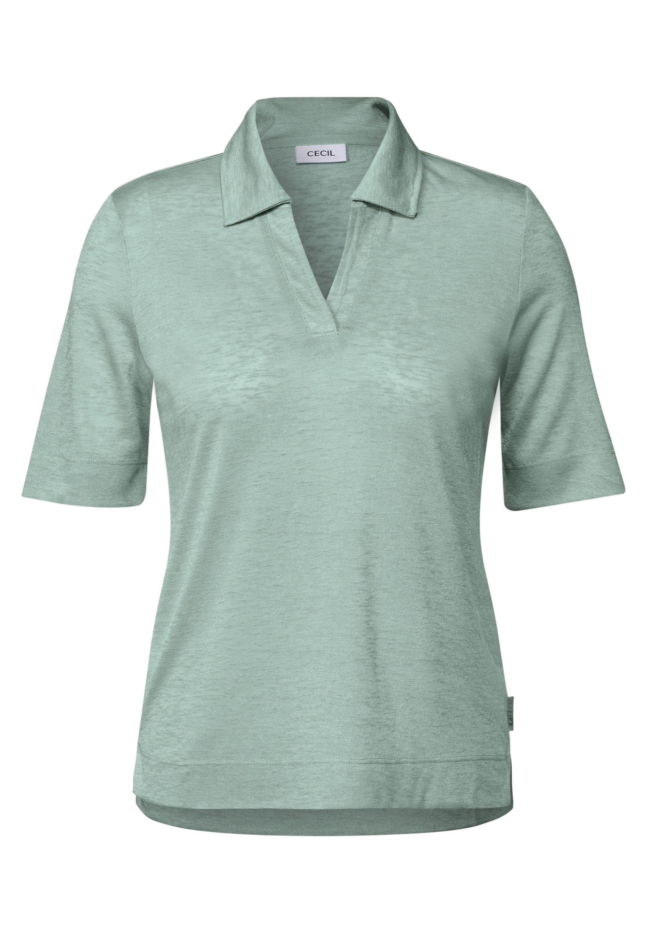 Cecil Poloshirt in linnen-look
