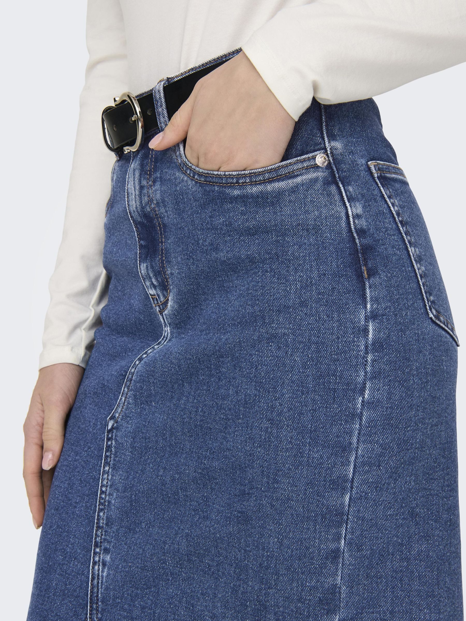 Only Jeans rok ONLSIRI FRONT SLIT SKIRT DNM GUA NOOS
