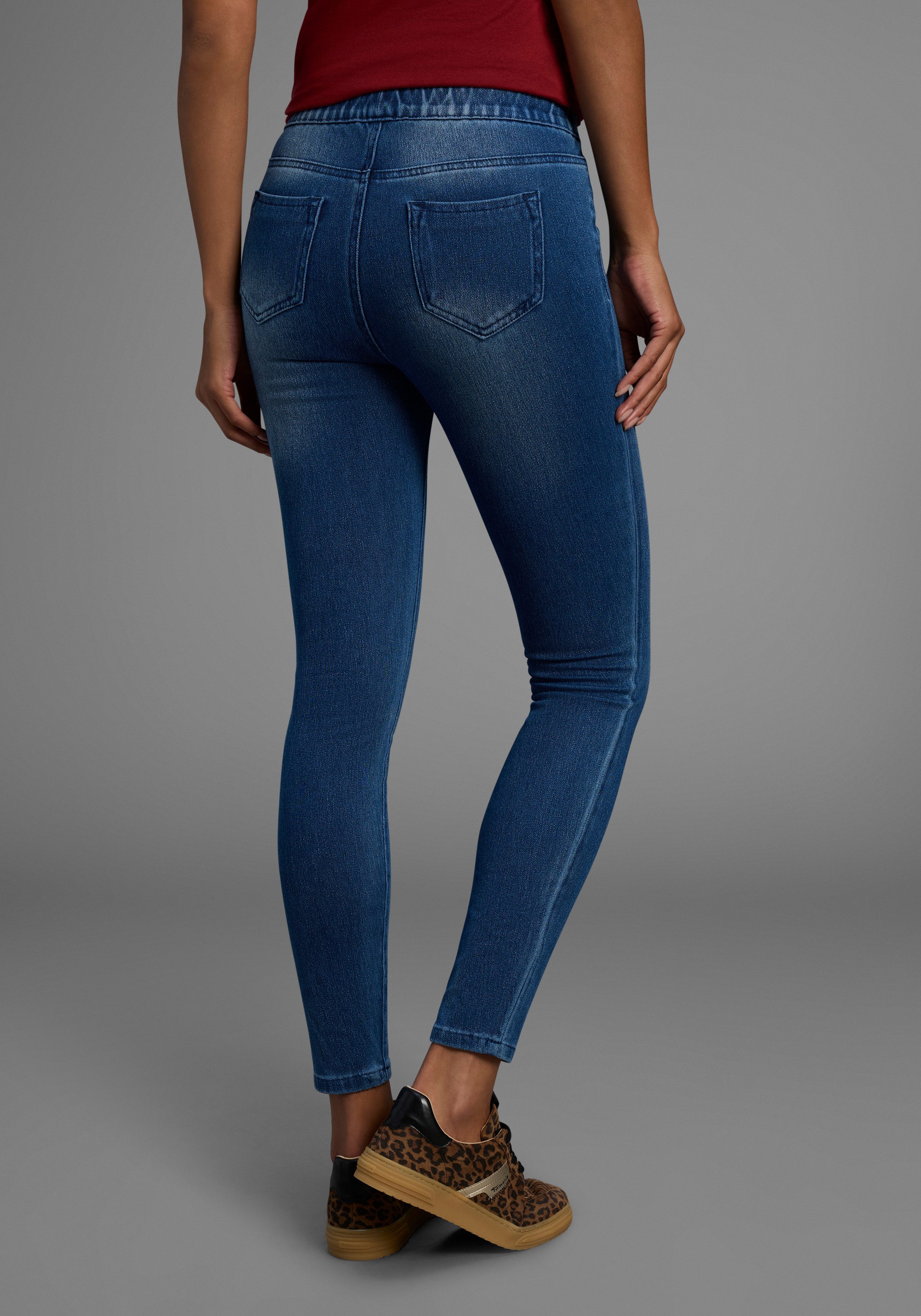 Arizona Jogpants High Waist extra-strak gesneden, enkel-lange pasvorm, hoge taille
