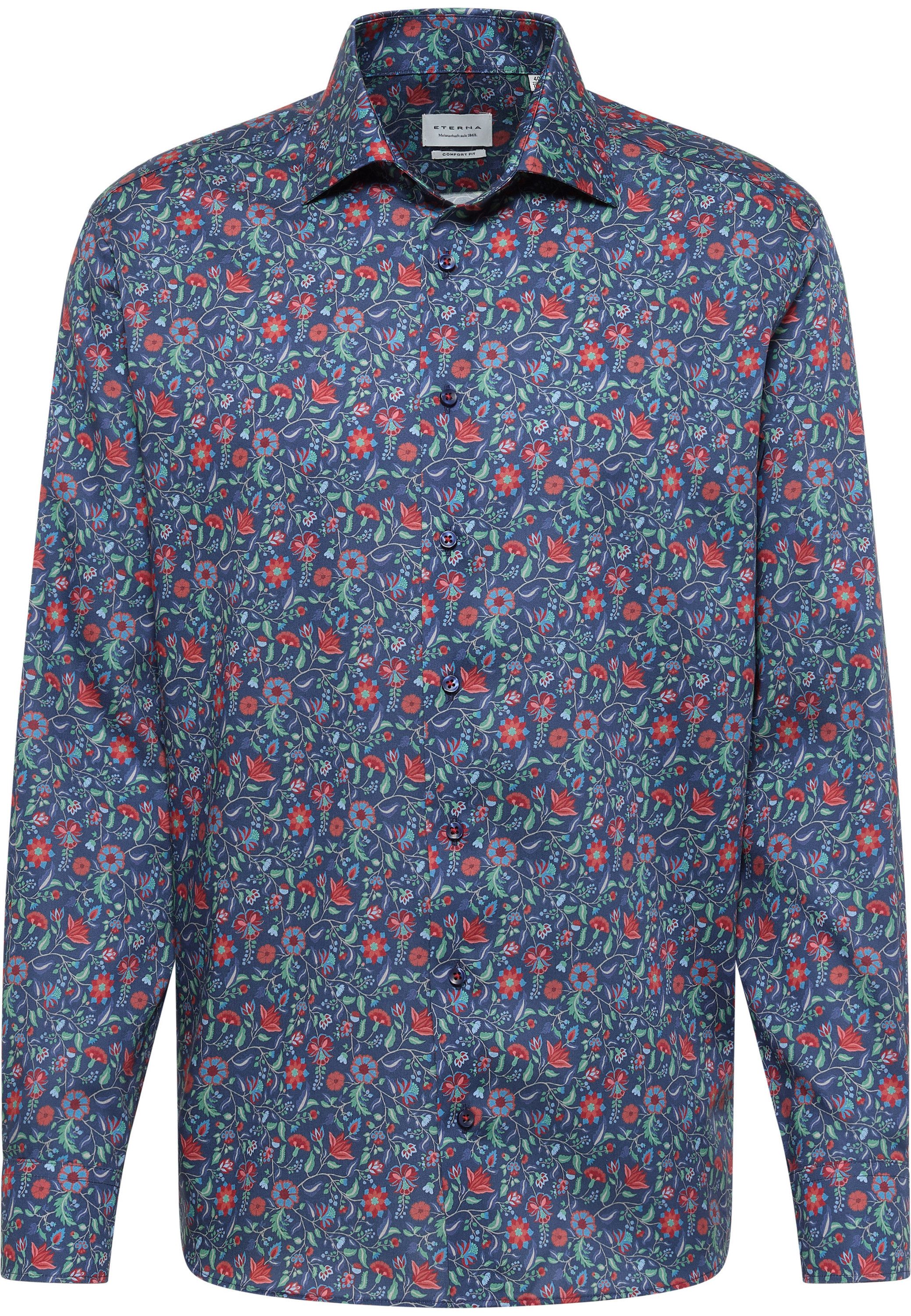 Eterna Overhemd met lange mouwen Comfort fit NON IRON (strijkvrij)