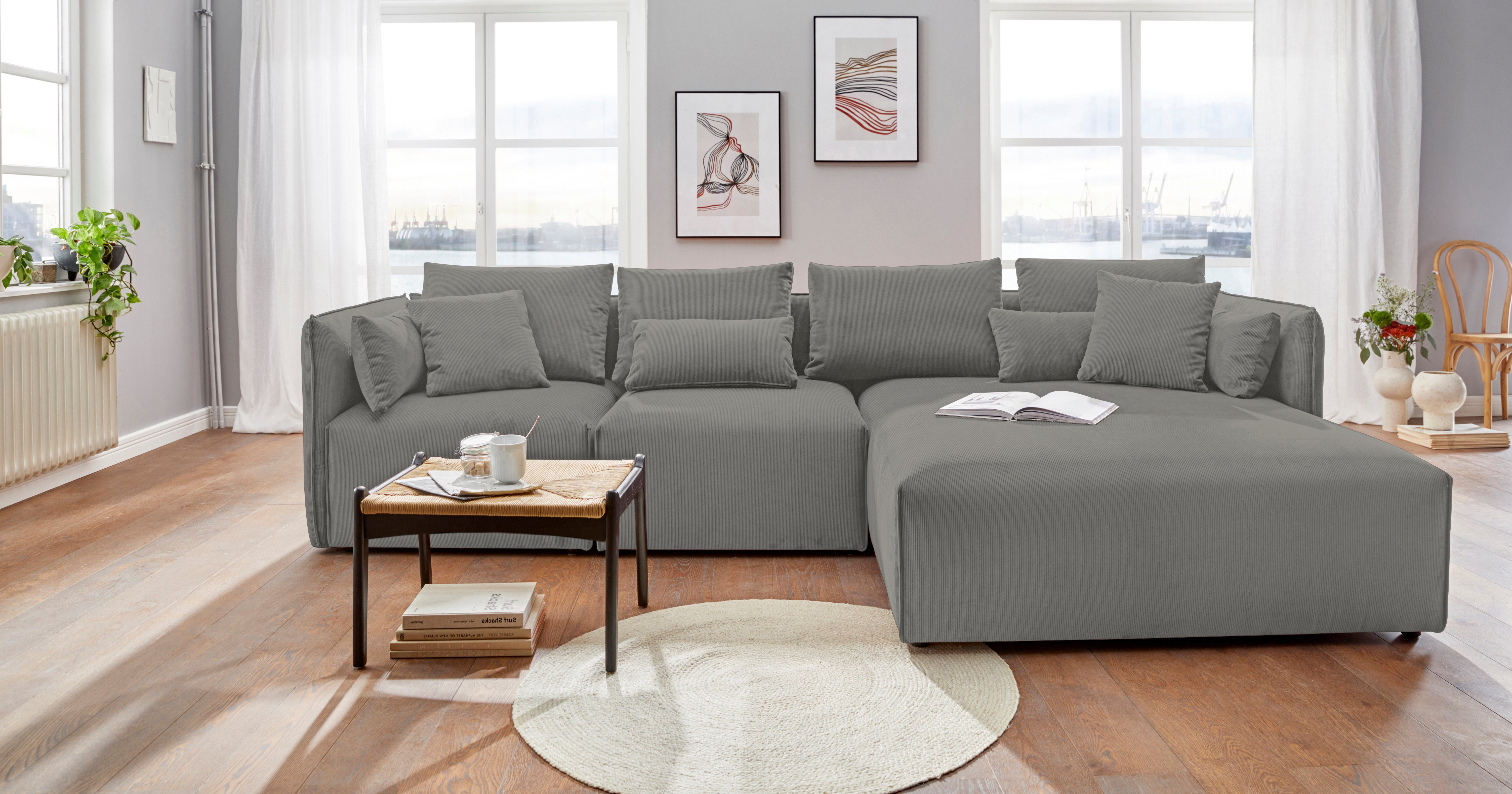 andas Ottomane Nöre Lounge-module - om zelf samen te stellen, breedte 138 cm, diepte 168 cm