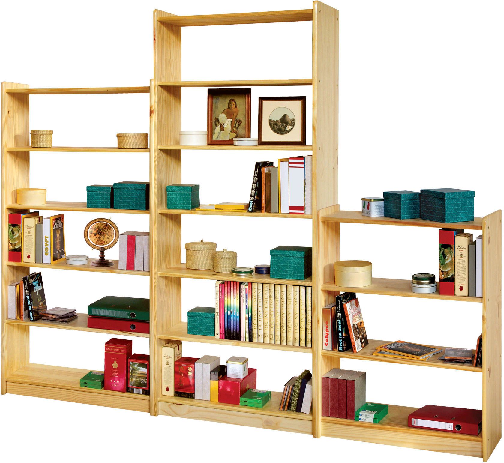 Home affaire Boekenkast gemaakt van massief grenenhout (1 stuk)