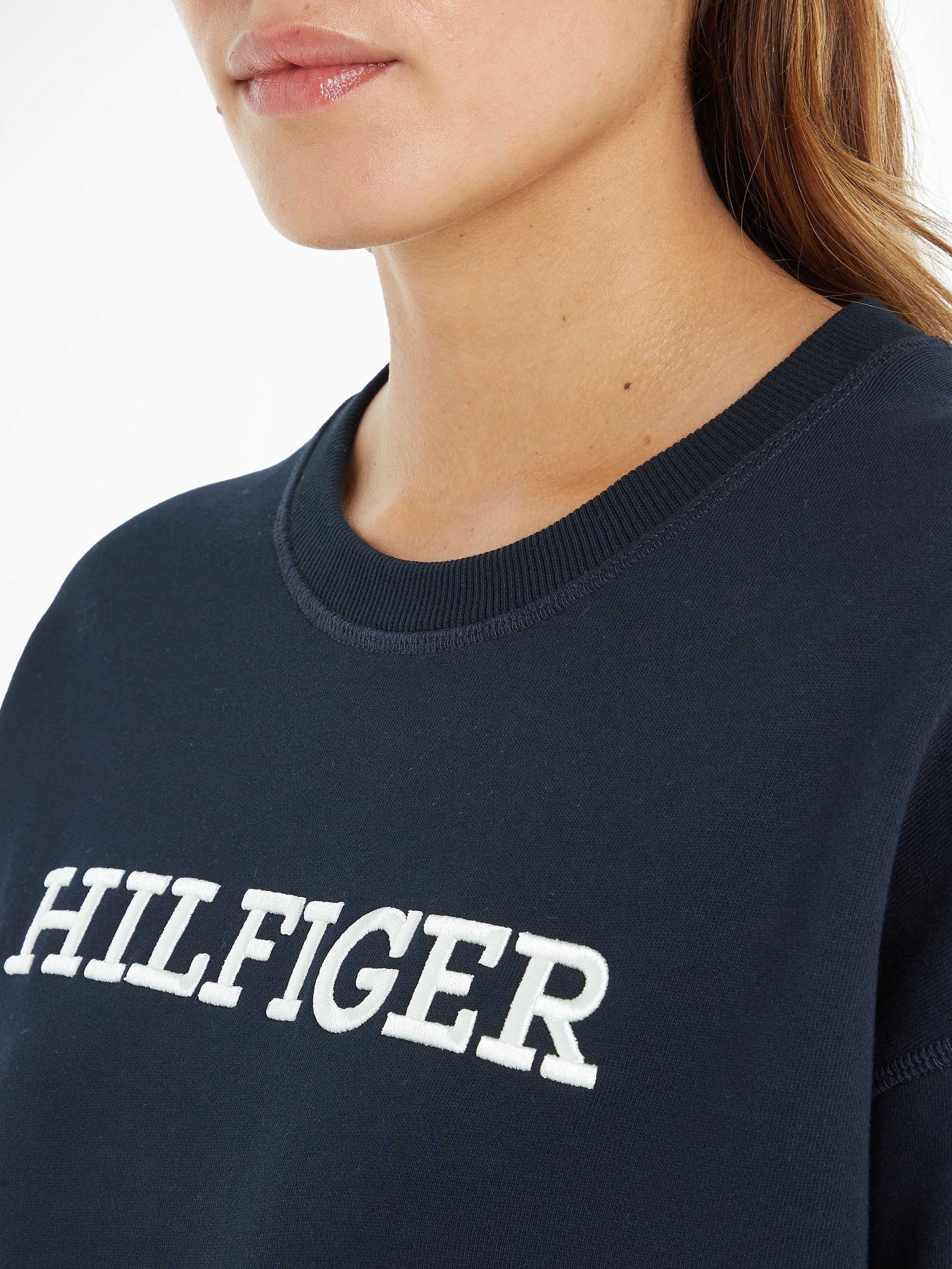 Tommy Hilfiger Sweatshirt REG MONOTYPE EMB SWEATSHIRT met opvallend geborduurd hilfiger-logo