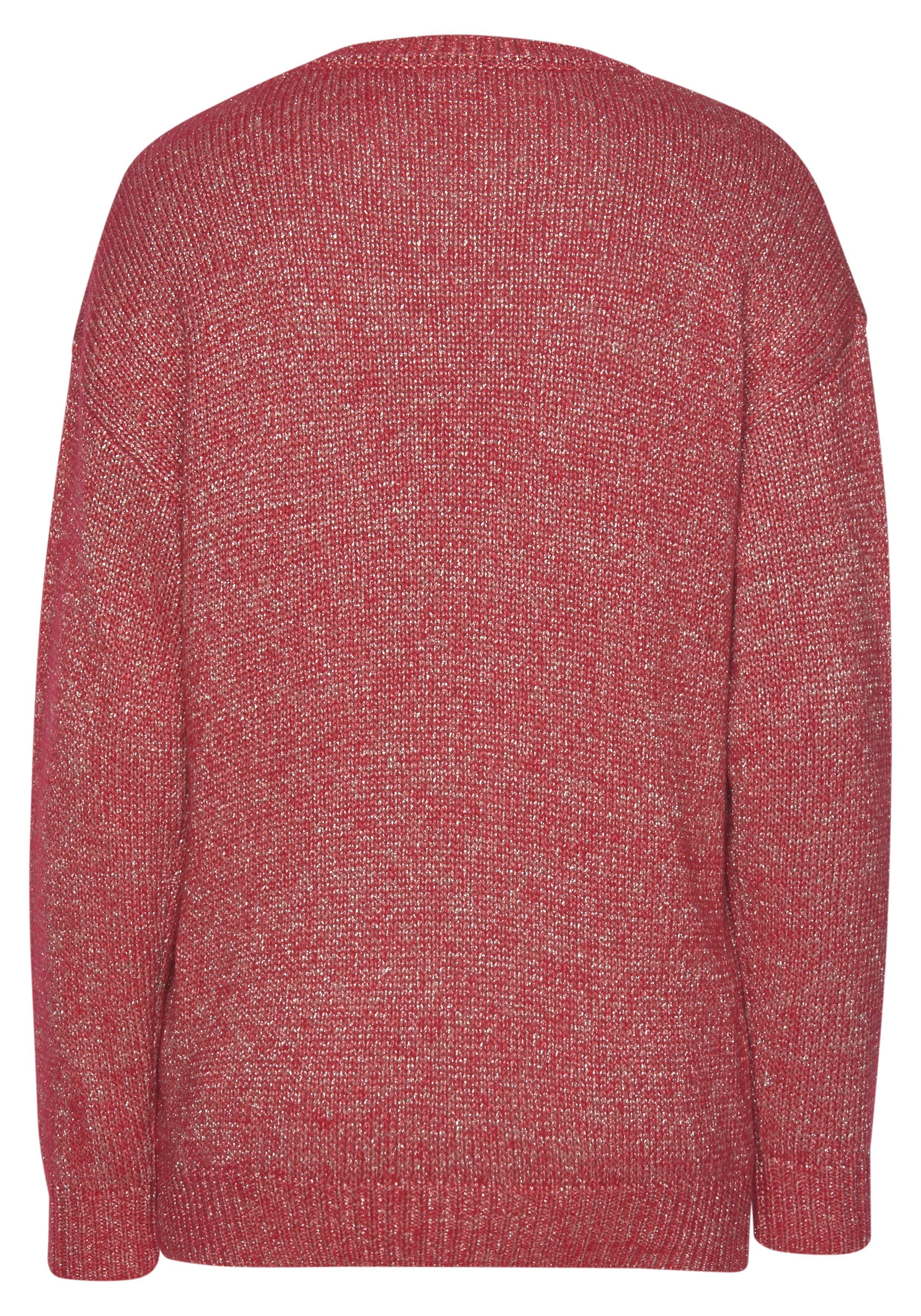 Lascana Sweater Kersttrui met ingebreid motief, loungewear