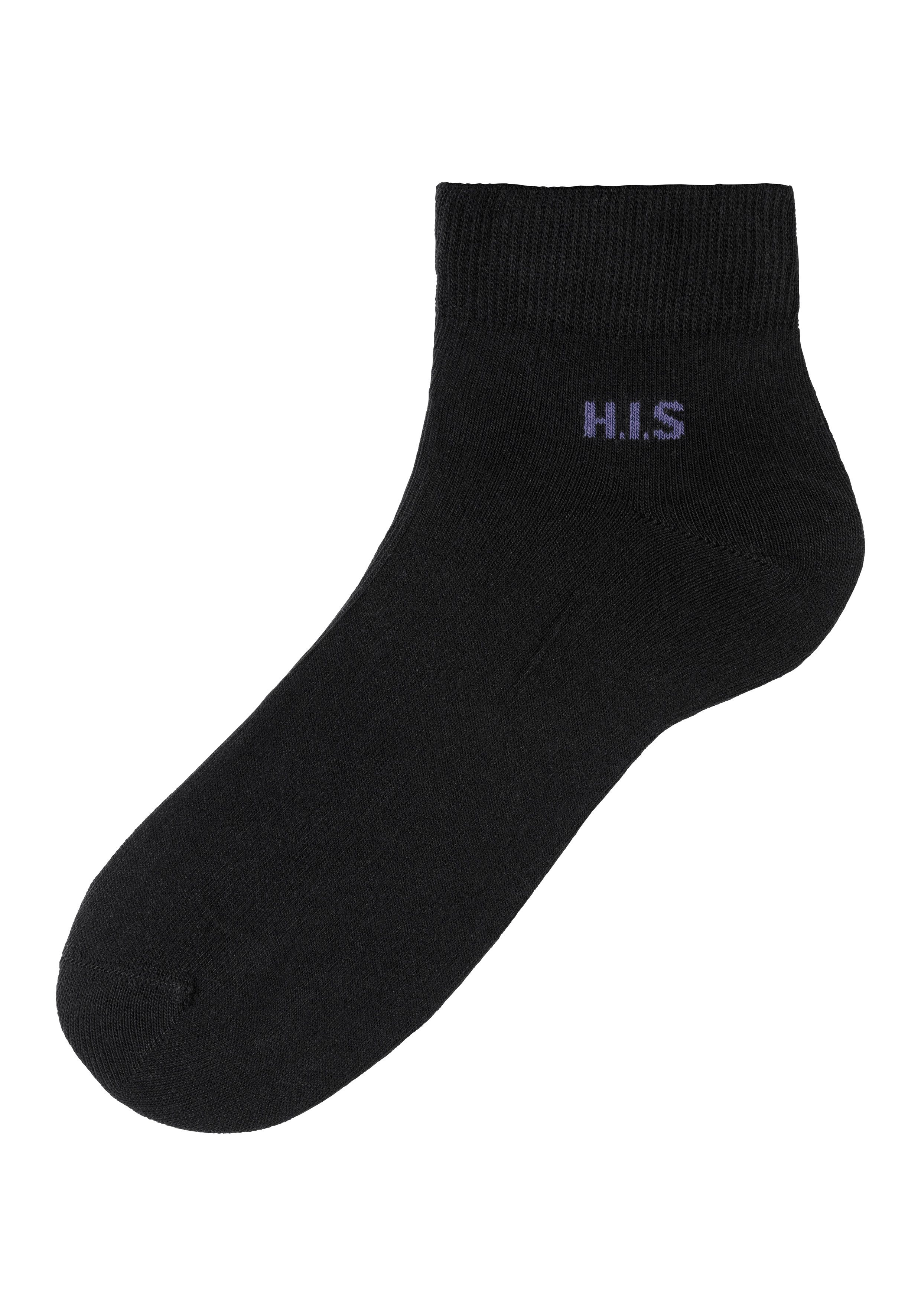 H.I.S Korte sokken met gekleurde binnenkant van de band (set, 10 paar)