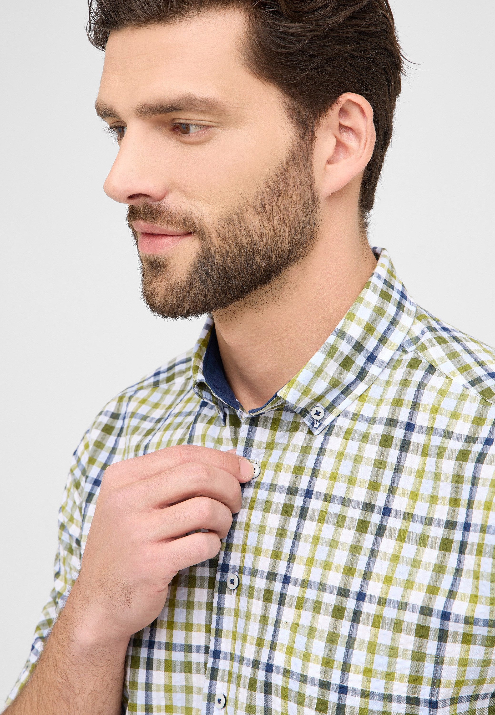 Eterna Overhemd met korte mouwen MODERN FIT EASY IRON (gemakkelijk te strijken)