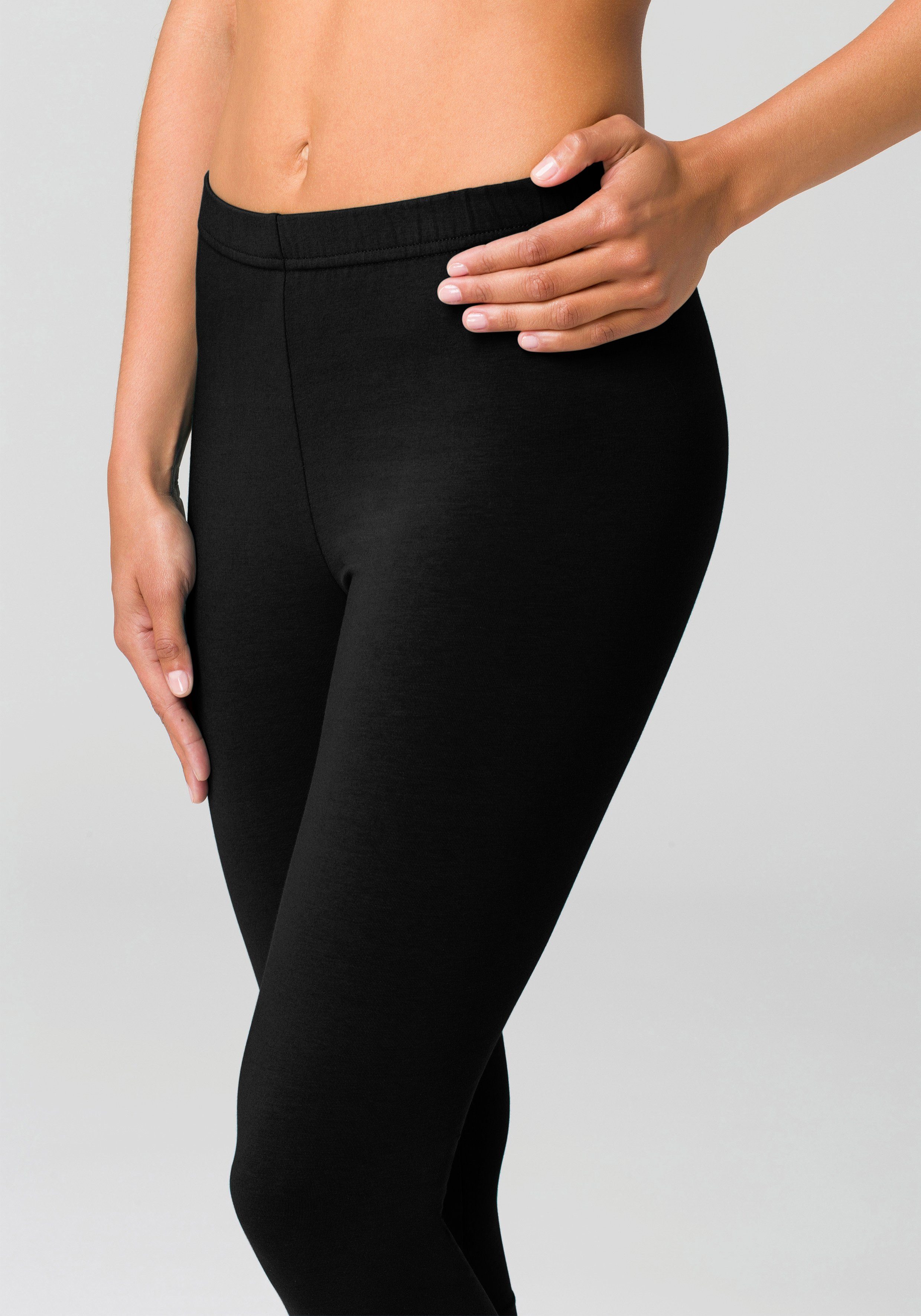 vivance active Caprilegging met rubberen tailleband, loungewear (Set van 2)