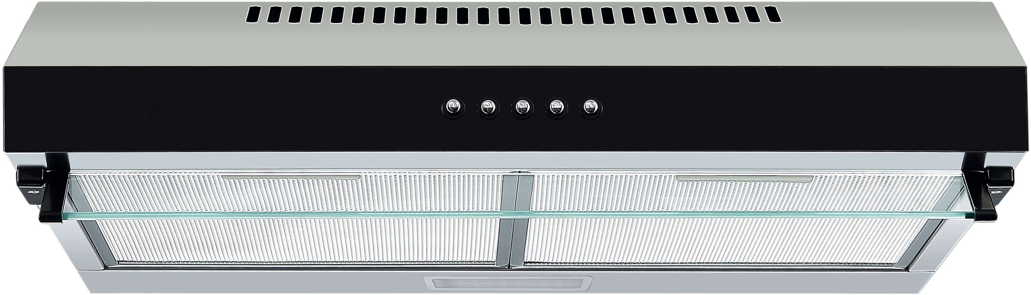 RESPEKTA Onderbouwkap CH 16060 SGB 60 cm, 3 vermogensniveaus, led-verlichting, geschikt voor afzuiging en recirculatie