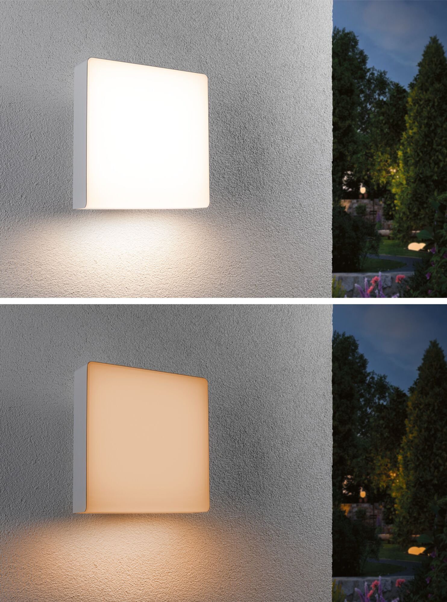 Paulmann Led-wandlamp voor buiten Azalena IP44 250x97mm 8,5W 700lm 230V kunststof, aluminium Smart Home Zigbee 3.0 bewegingssensor met hoogfrequentiesensor (1 stuk)