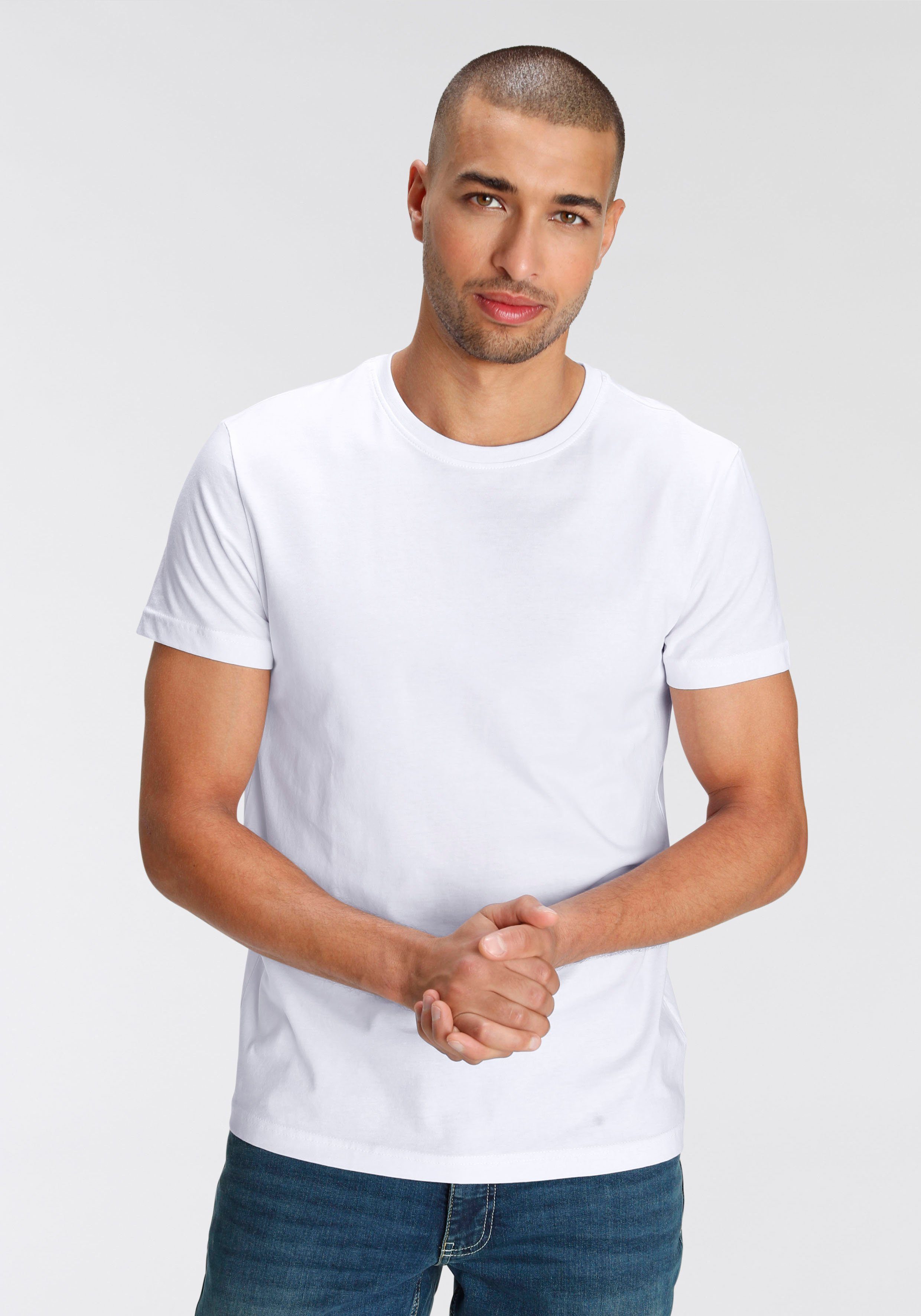 AJC T-shirt losse pasvorm, basic stijl (3-delig, Set van 3)