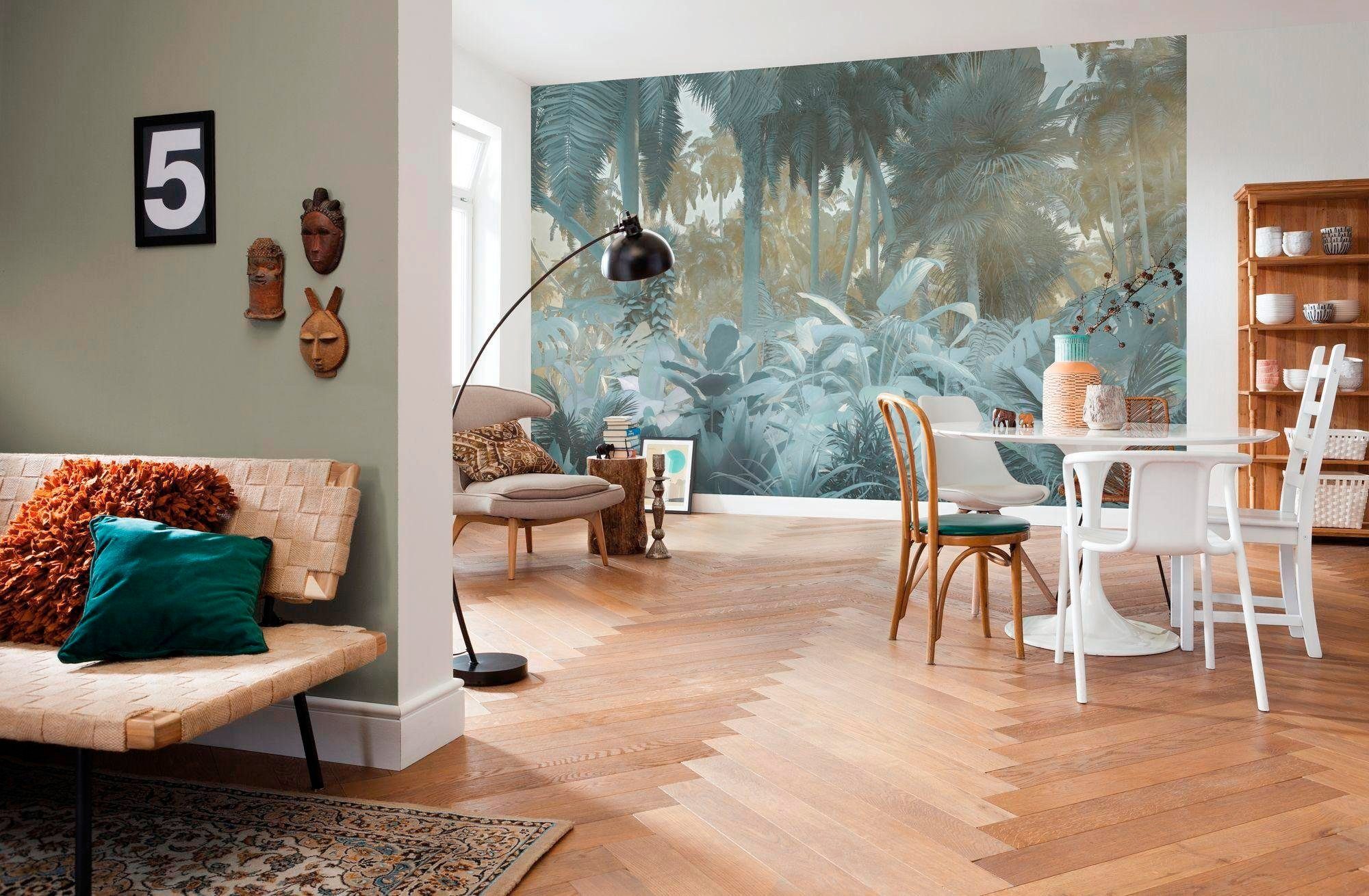 Komar Vliesbehang Digitale print vlies - Misty Jungle - Afmeting 400 x 250 cm (1 stuk)