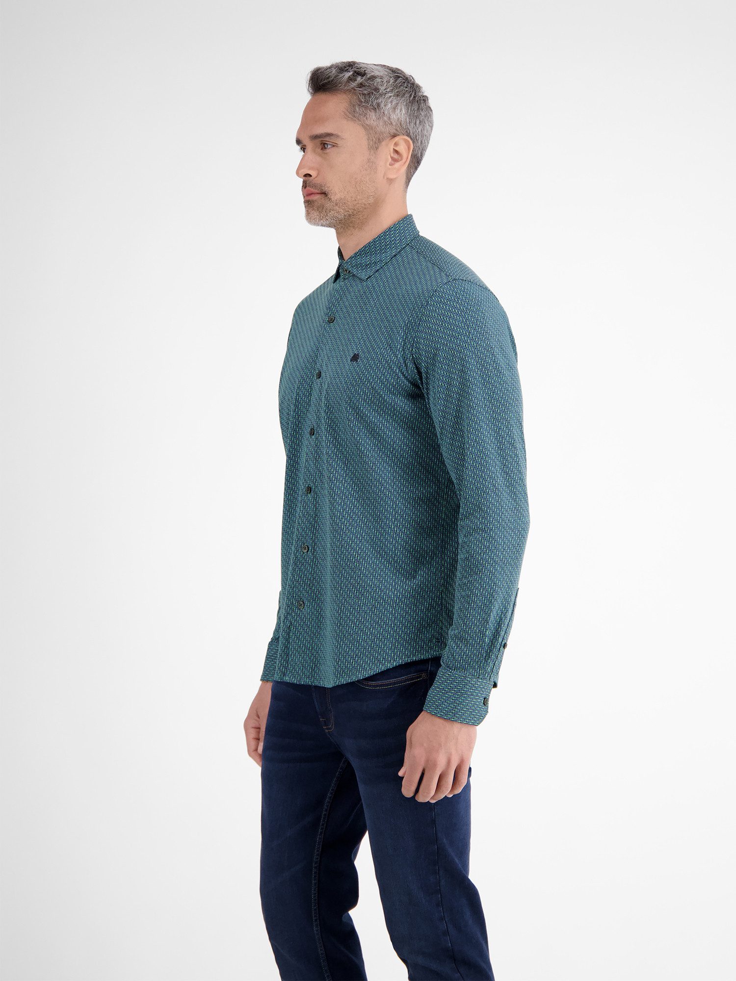 Lerros Overhemd met lange mouwen LERROS jersey herenoverhemd