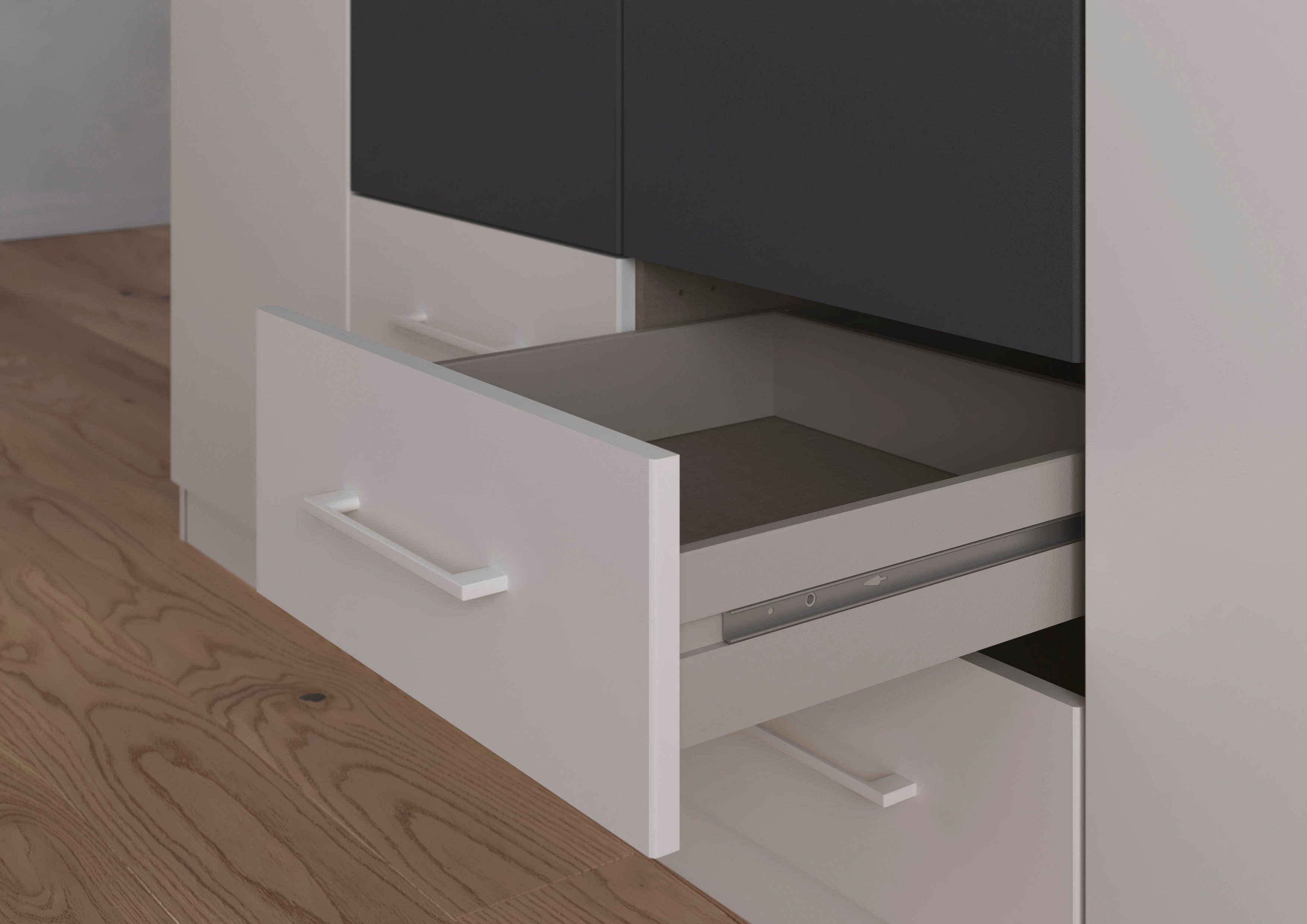 rauch Draaideurkast Kledingkast garderobe KREFELD optioneel met spiegel met 3 greepvarianten, incl. praktische lades made in germany