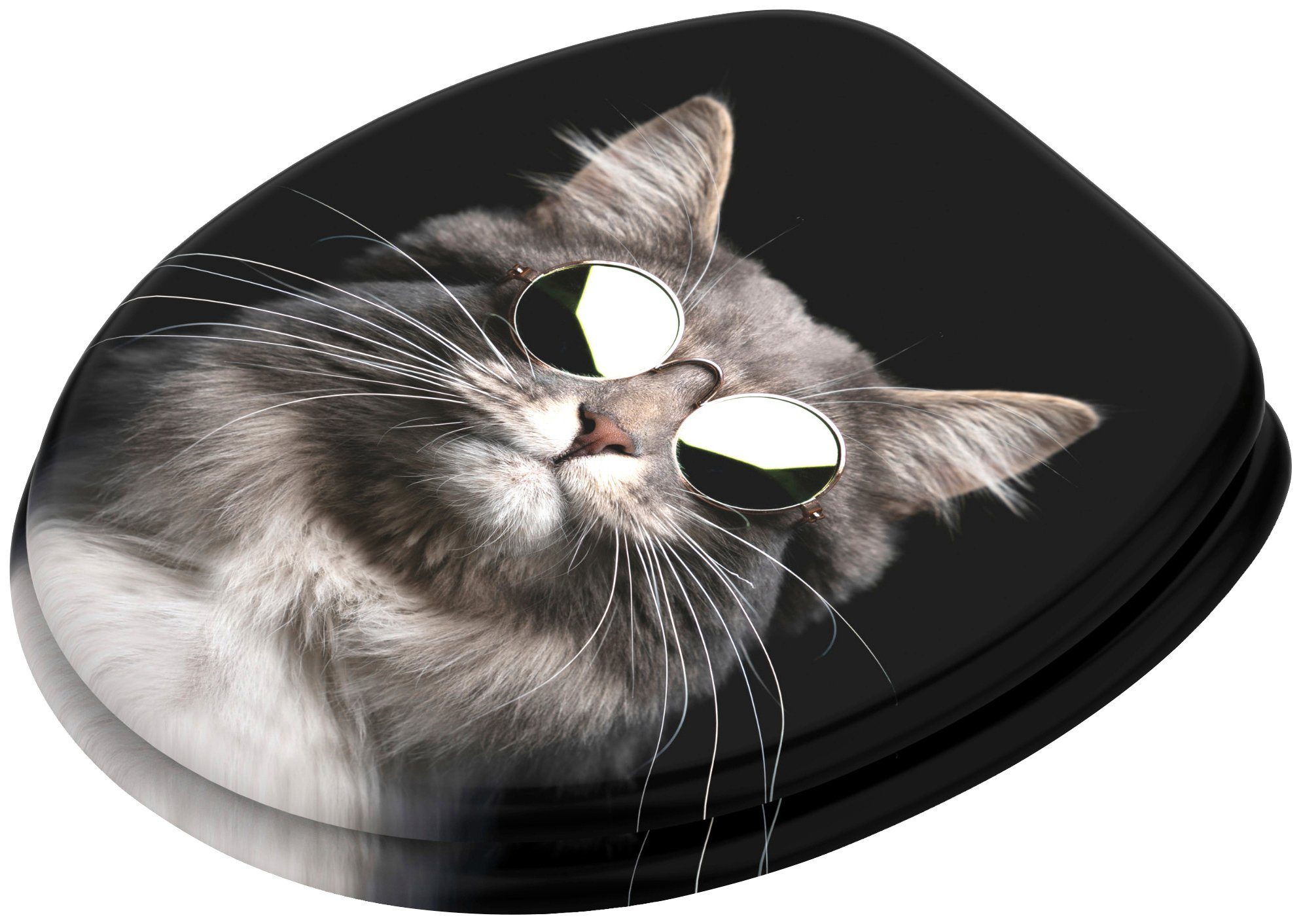 Sanilo Toiletzitting Cool Cat met softclosemechanisme, bxl: 37,7x 42,0 - 47,0 cm
