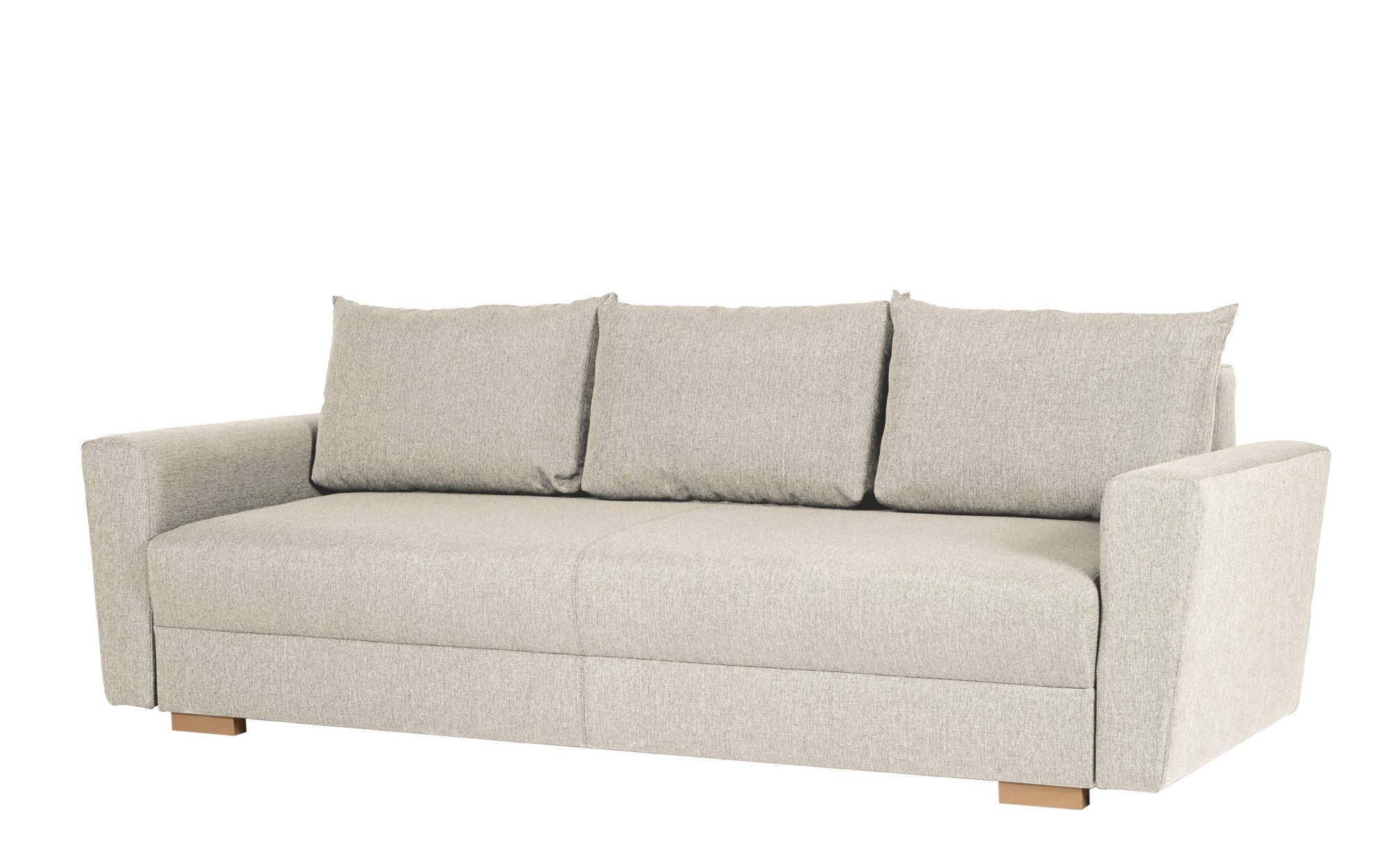 INOSIGN 3-zitsbank MAGHERA slaapbank met bedlade, van hoogwaardige afwerking met golfvering, corduroy en structuur bekleding, b/h/d 230/92,5/79 cm