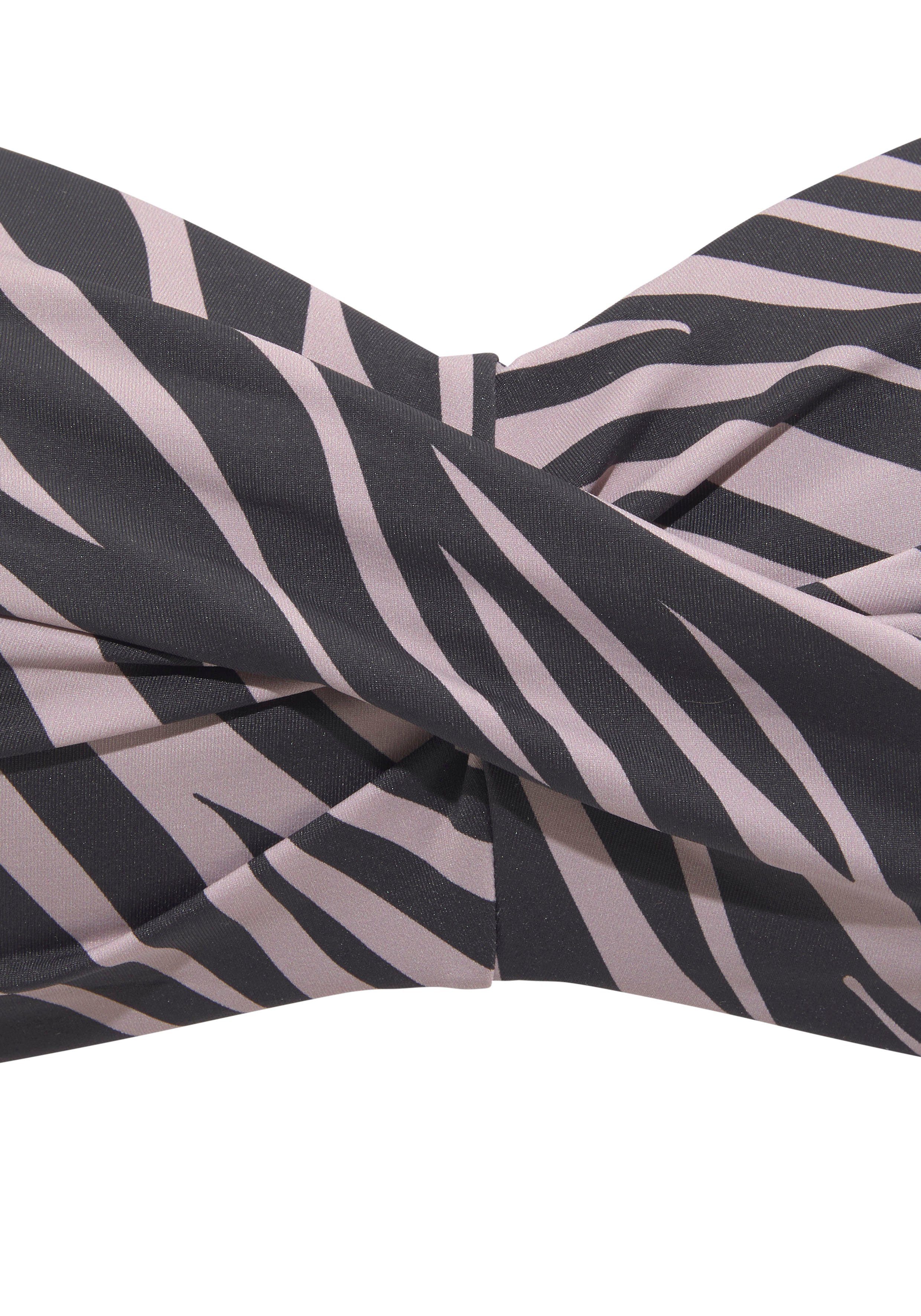 Lascana Bandeau-bikinitop Kaa in animaldesign
